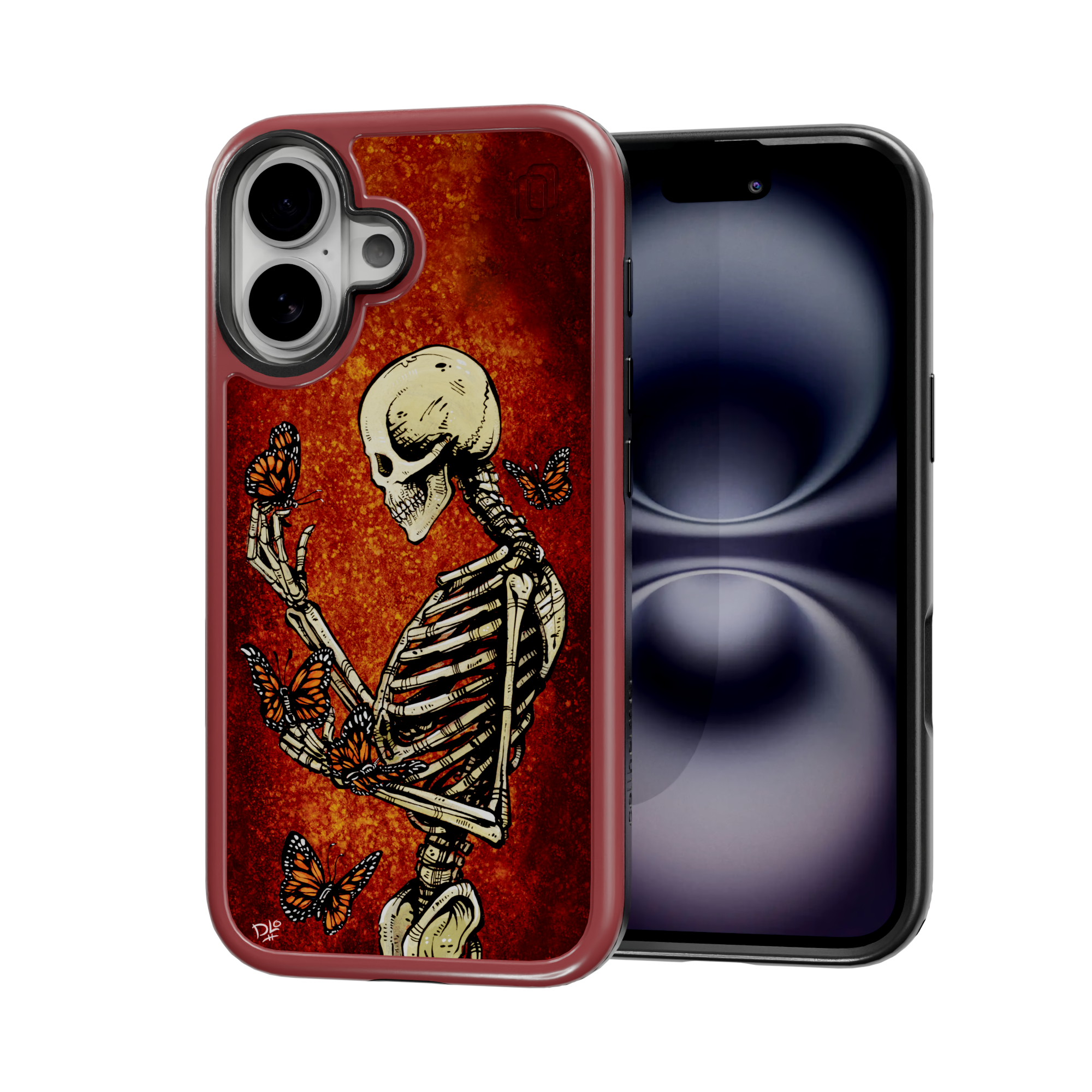 Metamorphosis by David Lozeau | iPhone 16 Series | Shock-Absorbent MagSafe® Case iPhone 16 / Lava Red