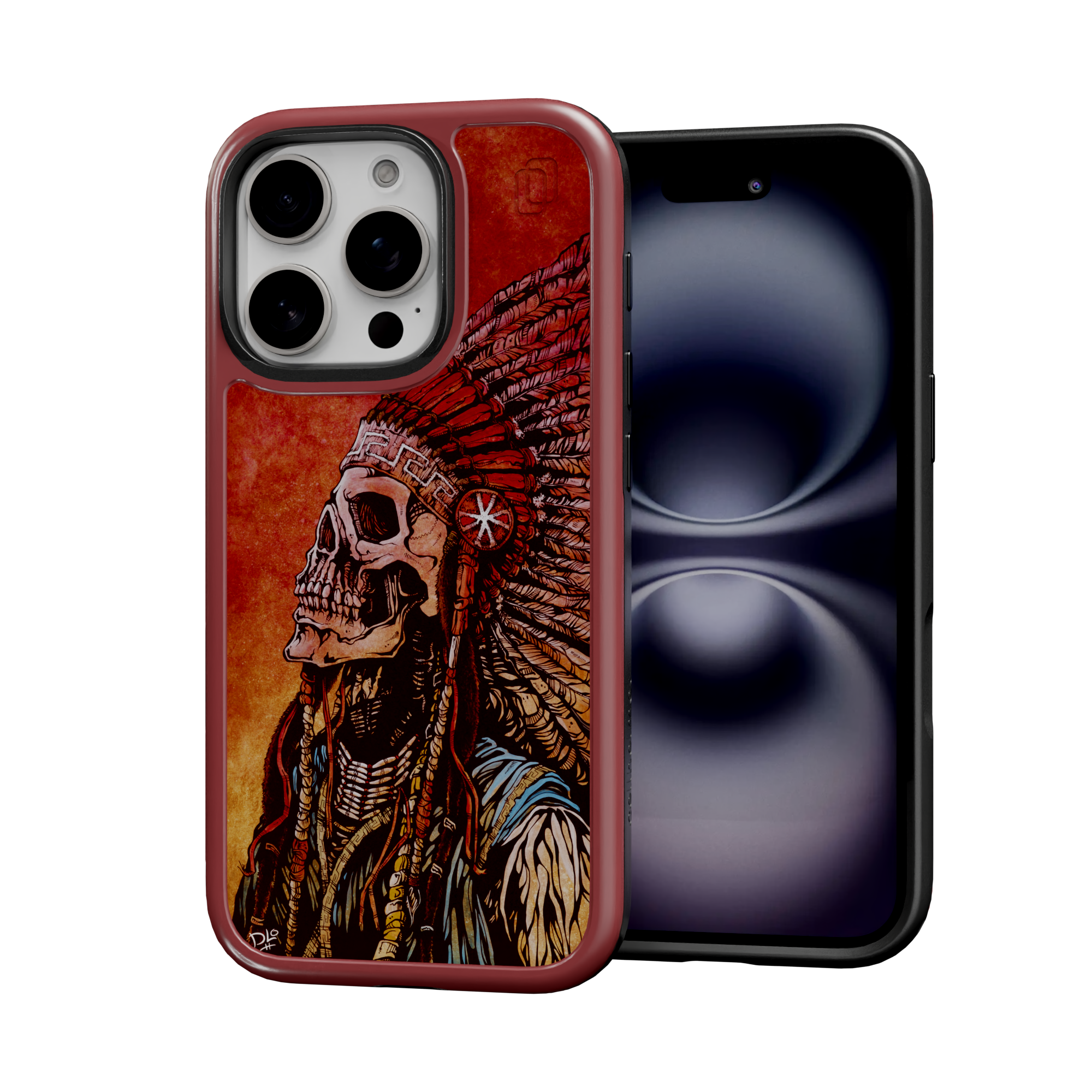 Spirit of a Nation by David Lozeau | iPhone 16 Series | Shock-Absorbent MagSafe® Case iPhone 16 Pro / Lava Red