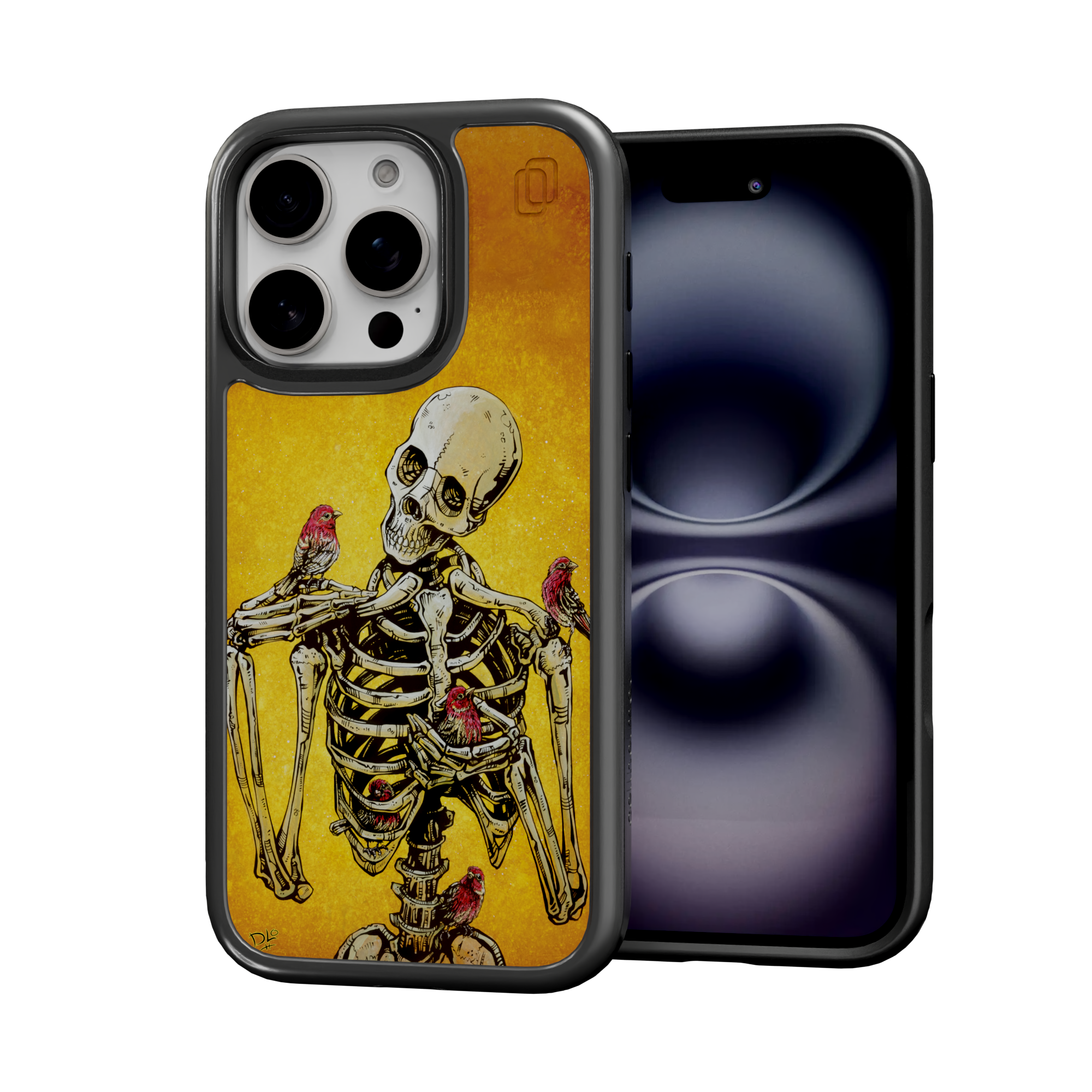 Birds of A Feather by David Lozeau | iPhone 16 Series | Shock-Absorbent MagSafe® Case iPhone 16 Pro / Onyx Black