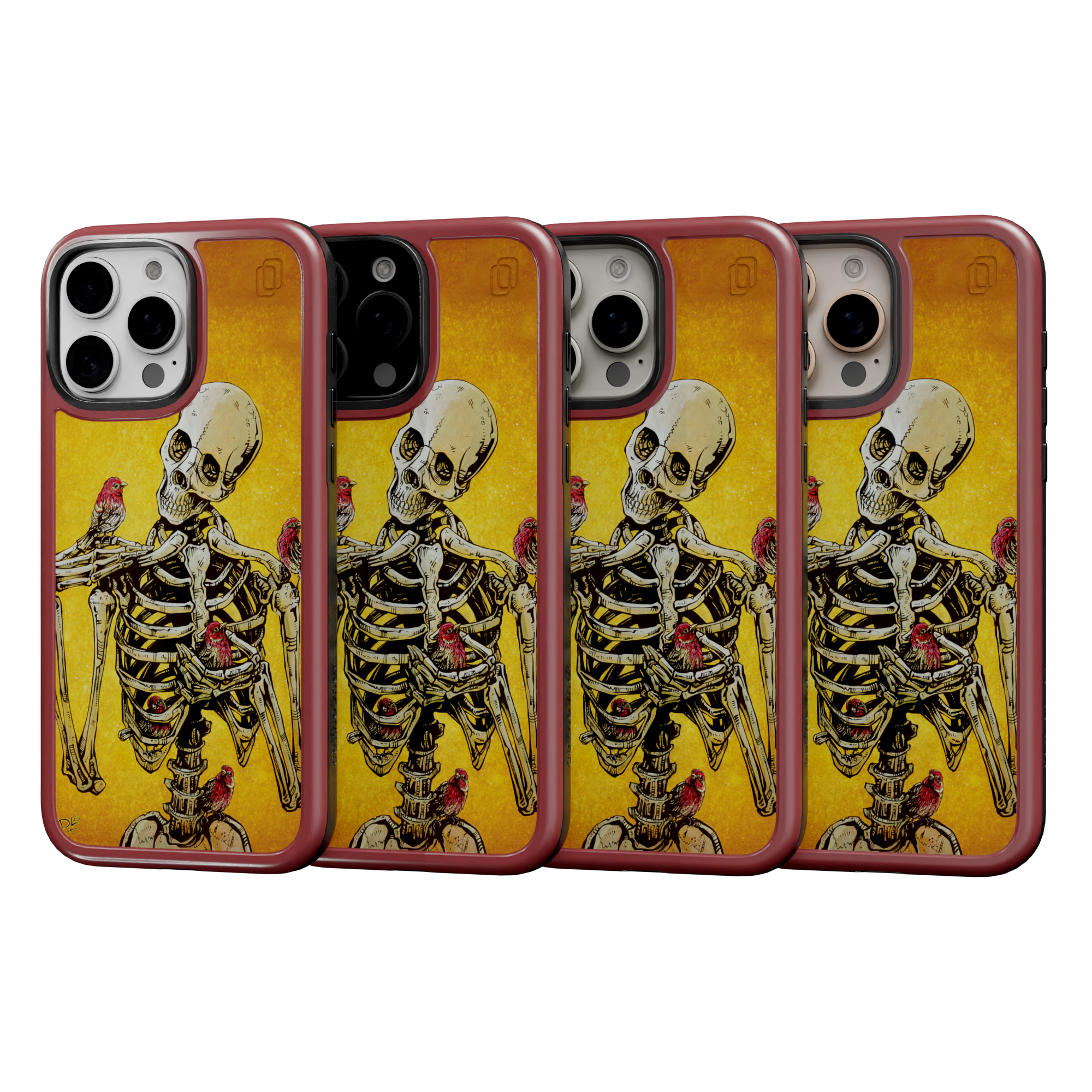 Birds of A Feather by David Lozeau | iPhone 16 Series | Shock-Absorbent MagSafe® Case iPhone 16 Pro Max / Lava Red