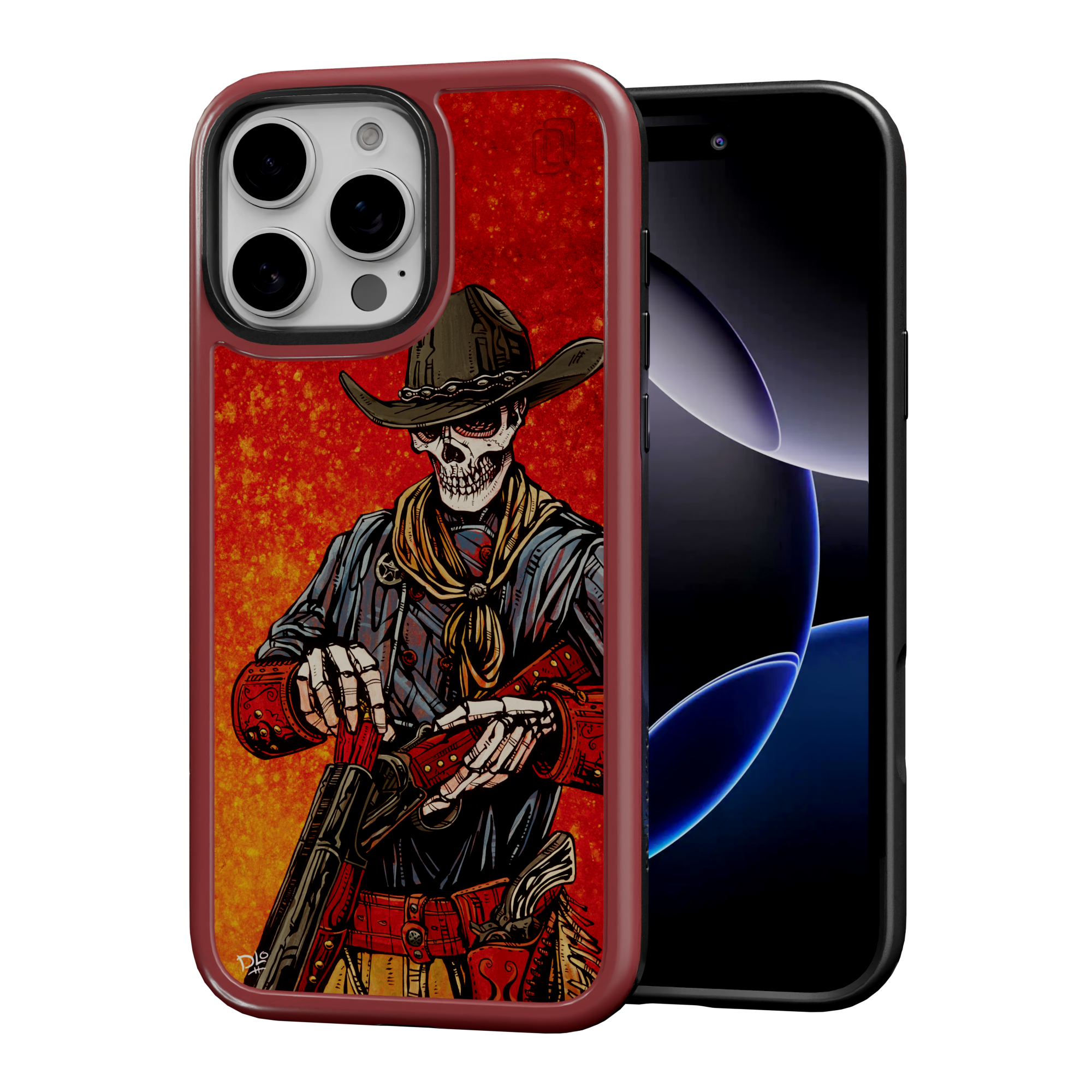 Double Barrel by David Lozeau | iPhone 16 Series | Shock-Absorbent MagSafe® Case iPhone 16 Pro Max / Lava Red