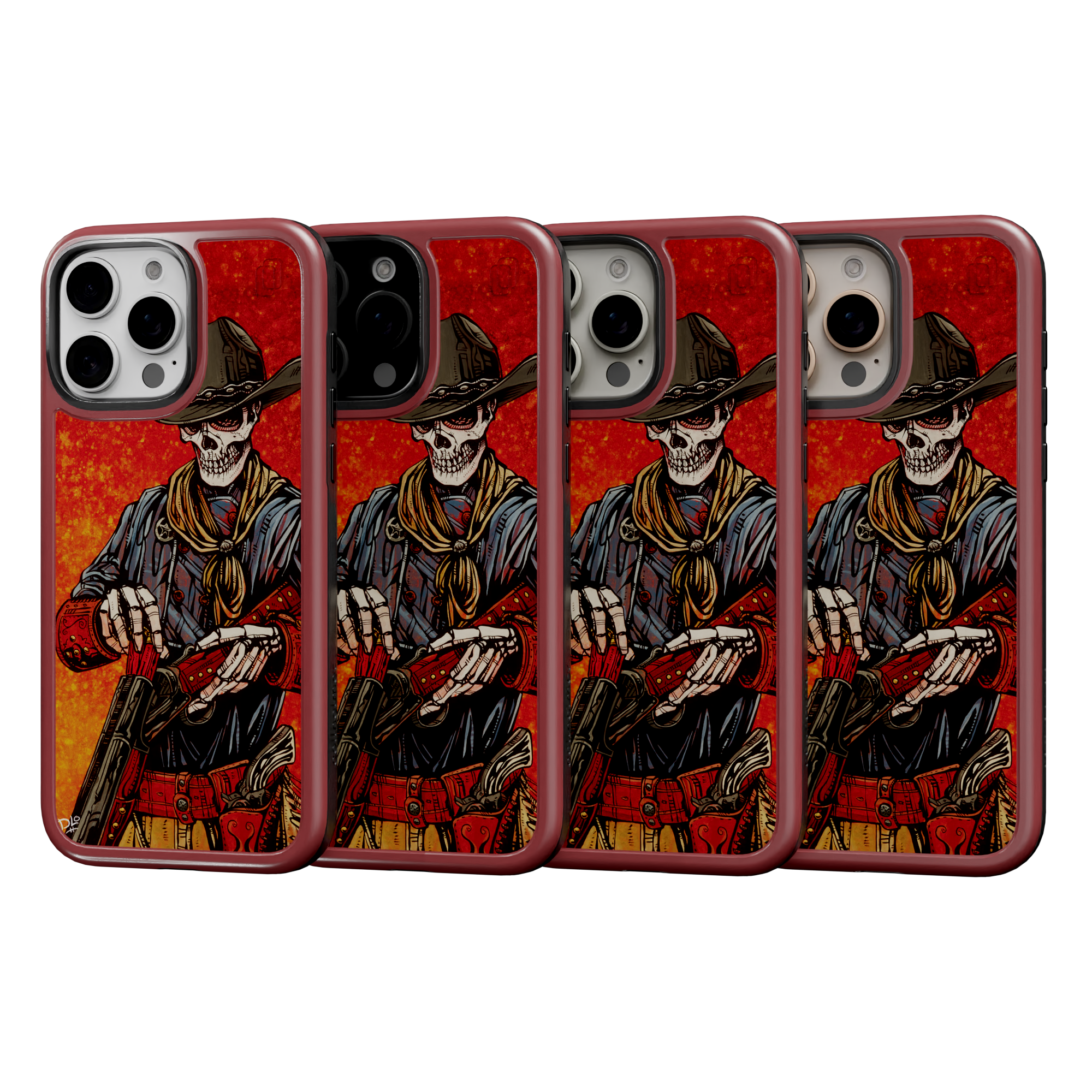 Double Barrel by David Lozeau | iPhone 16 Series | Shock-Absorbent MagSafe® Case iPhone 16 Pro Max / Lava Red