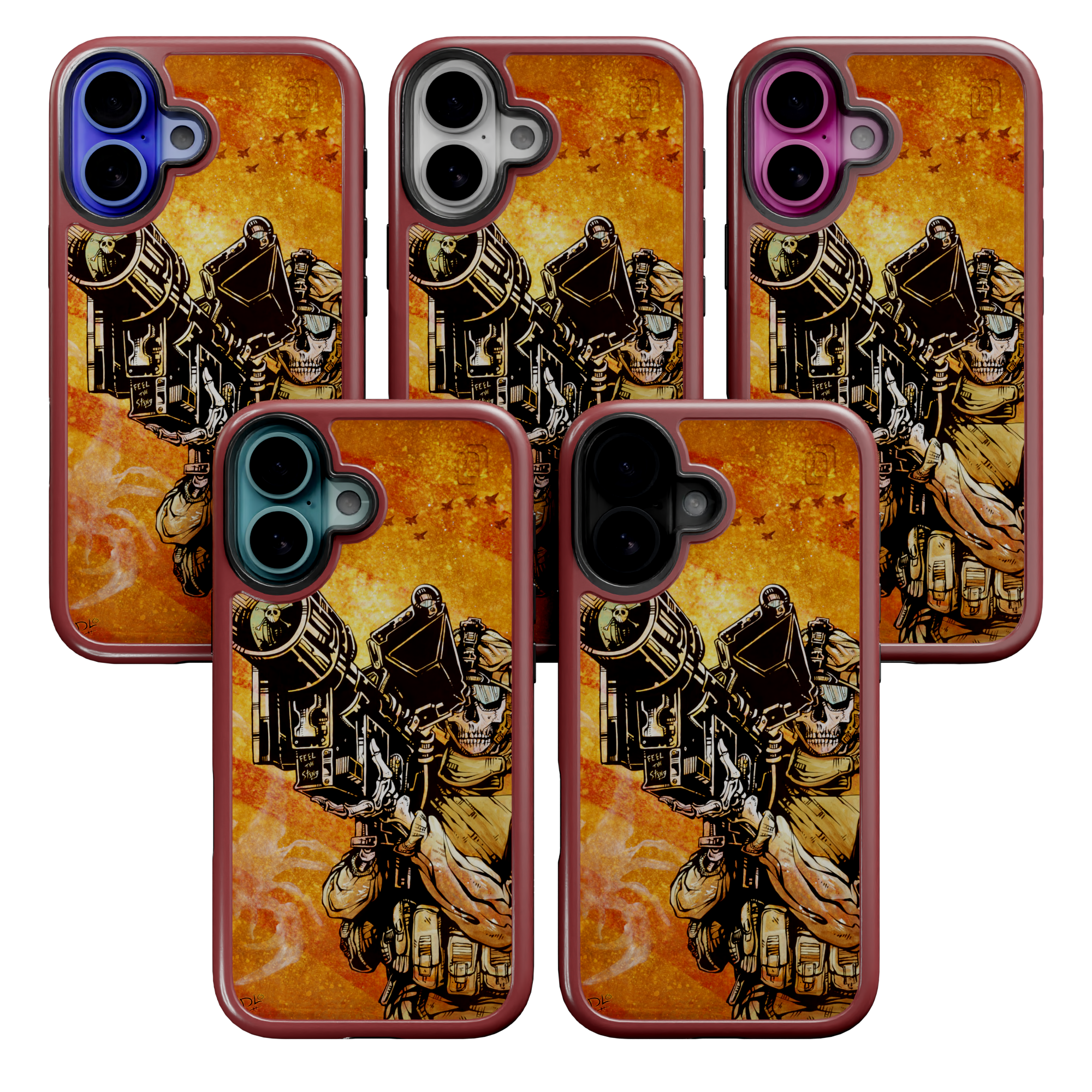 Feel the Sting by David Lozeau | iPhone 16 Series | Shock-Absorbent MagSafe® Case iPhone 16 Pro Max / Lava Red