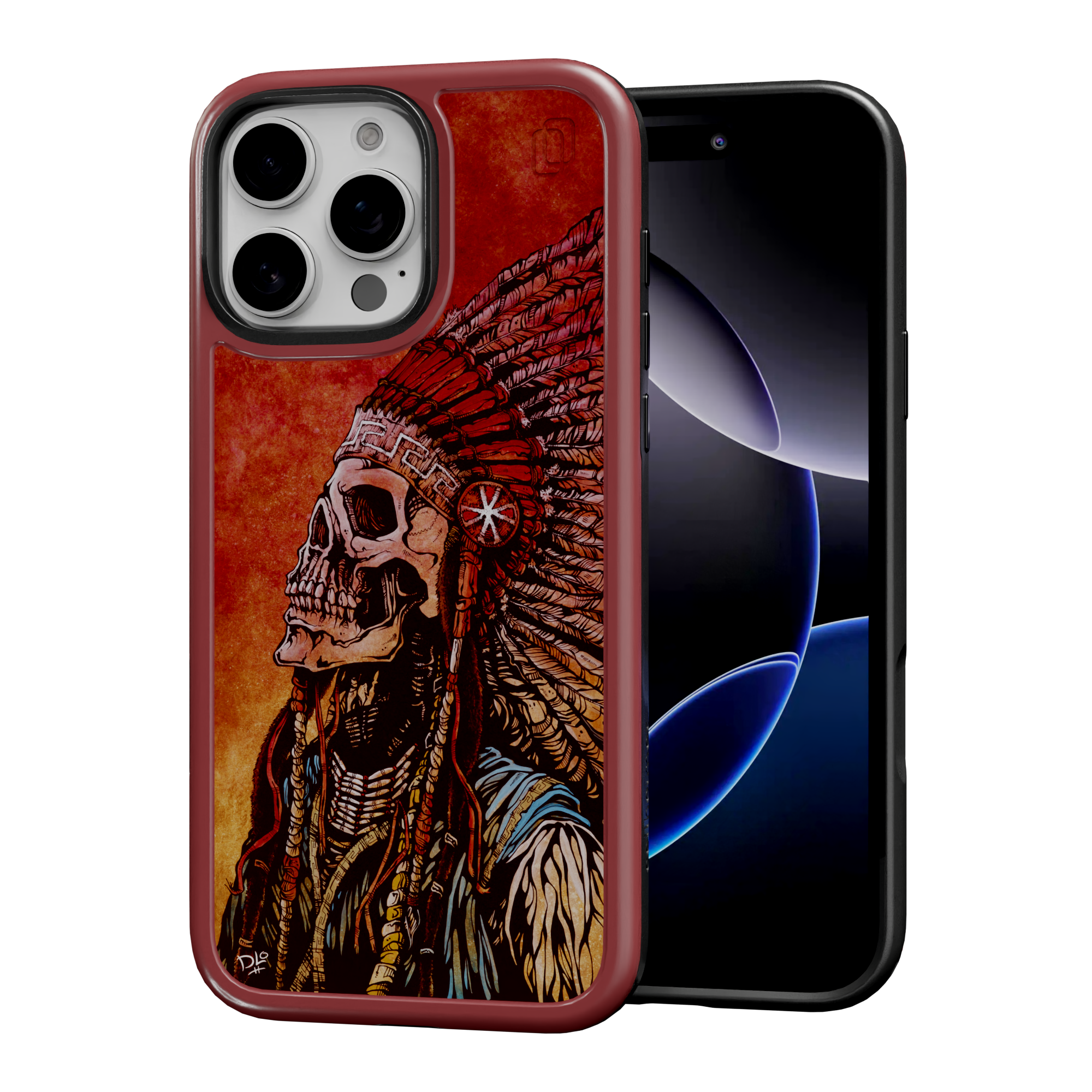 Spirit of a Nation by David Lozeau | iPhone 16 Series | Shock-Absorbent MagSafe® Case iPhone 16 Pro Max / Lava Red