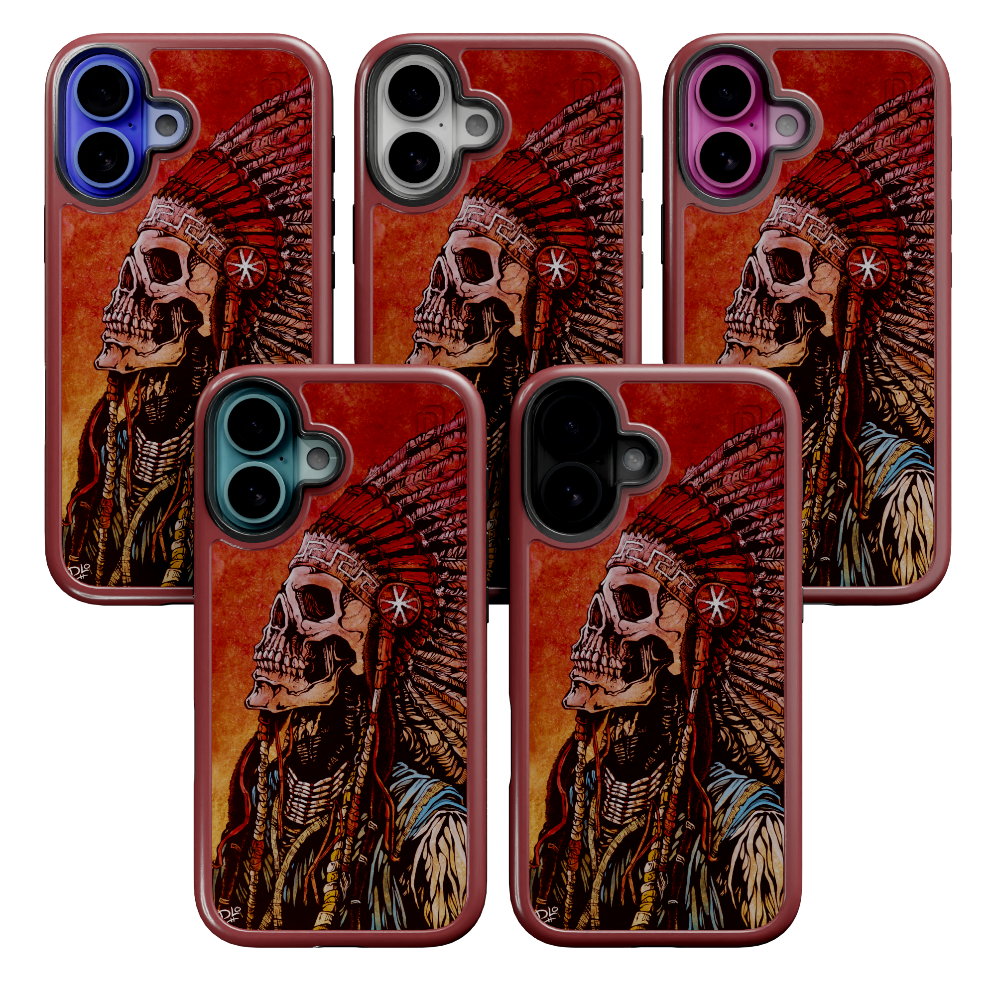 Spirit of a Nation by David Lozeau | iPhone 16 Series | Shock-Absorbent MagSafe® Case iPhone 16 Pro Max / Lava Red