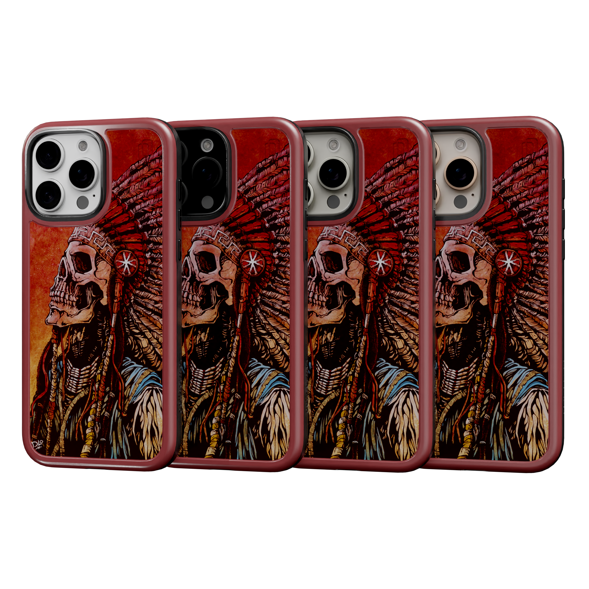 Spirit of a Nation by David Lozeau | iPhone 16 Series | Shock-Absorbent MagSafe® Case iPhone 16 Pro Max / Lava Red