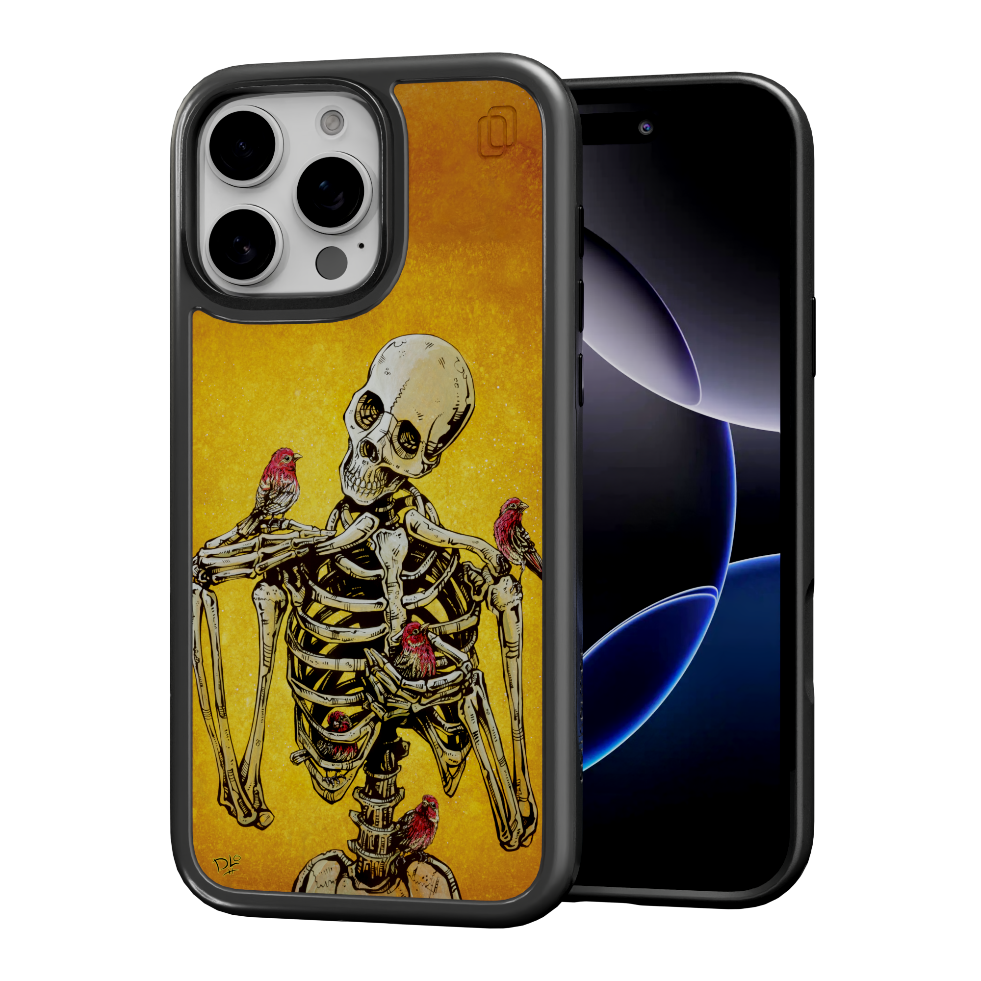 Birds of A Feather by David Lozeau | iPhone 16 Series | Shock-Absorbent MagSafe® Case iPhone 16 Pro Max / Onyx Black