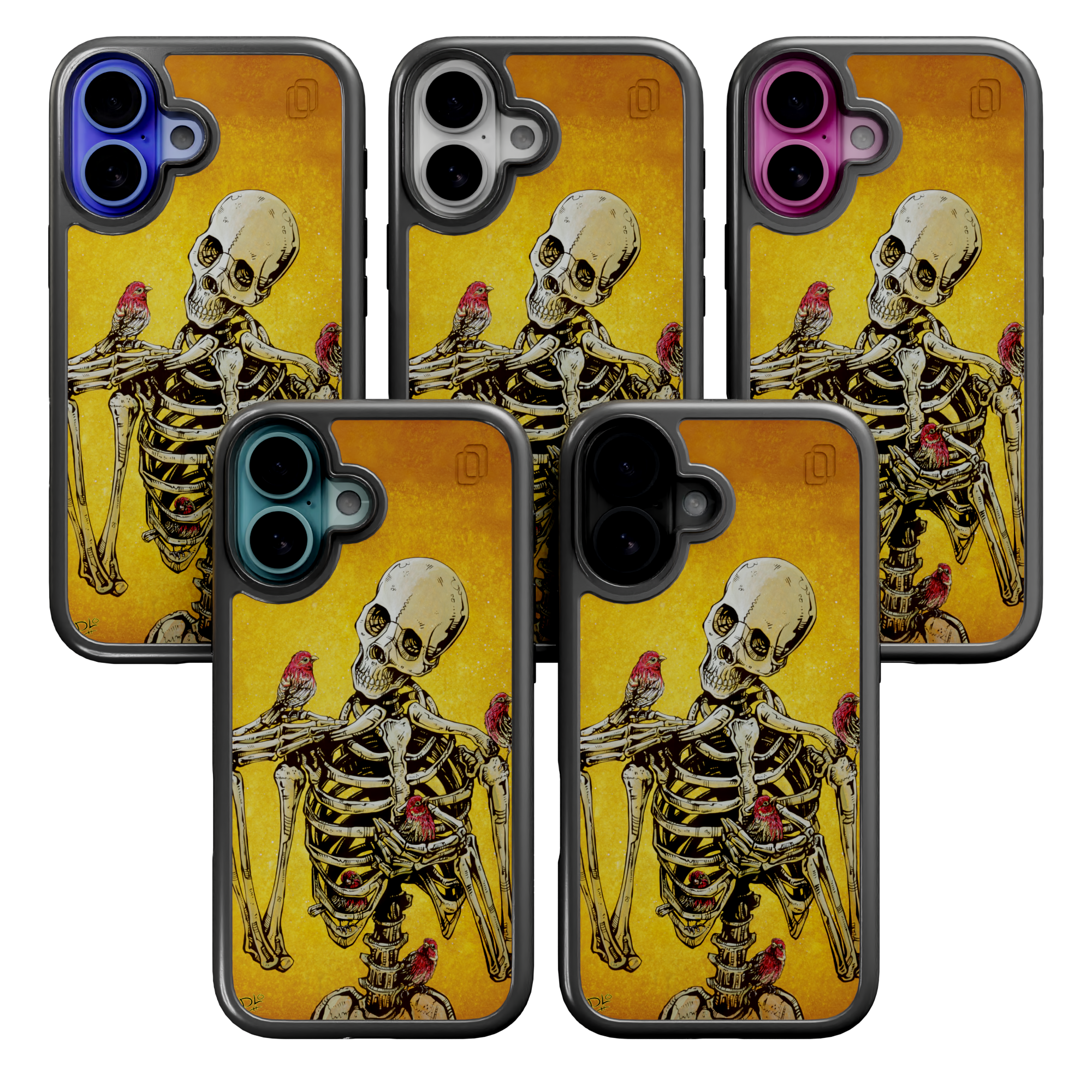 Birds of A Feather by David Lozeau | iPhone 16 Series | Shock-Absorbent MagSafe® Case iPhone 16 Pro Max / Onyx Black