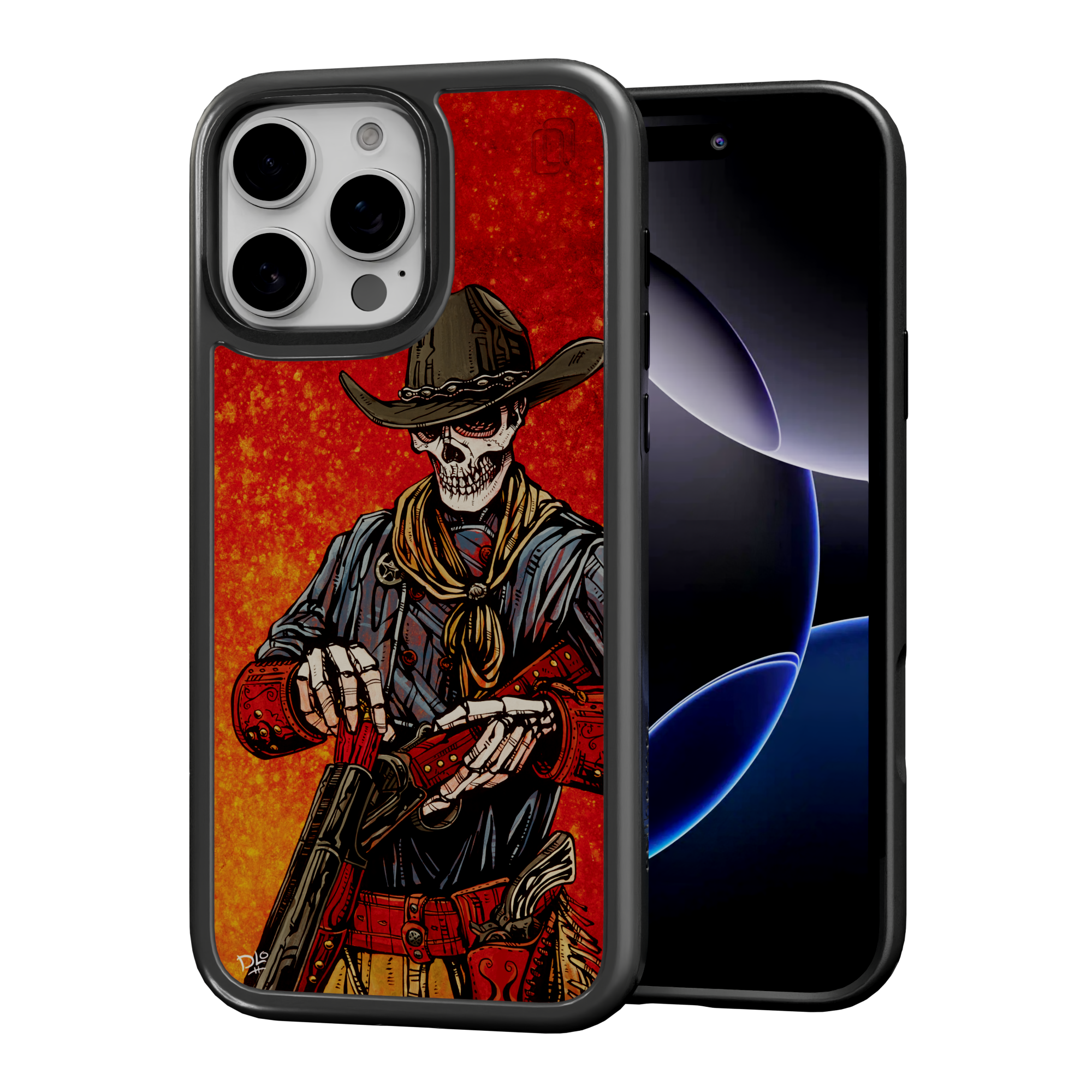 Double Barrel by David Lozeau | iPhone 16 Series | Shock-Absorbent MagSafe® Case iPhone 16 Pro Max / Onyx Black