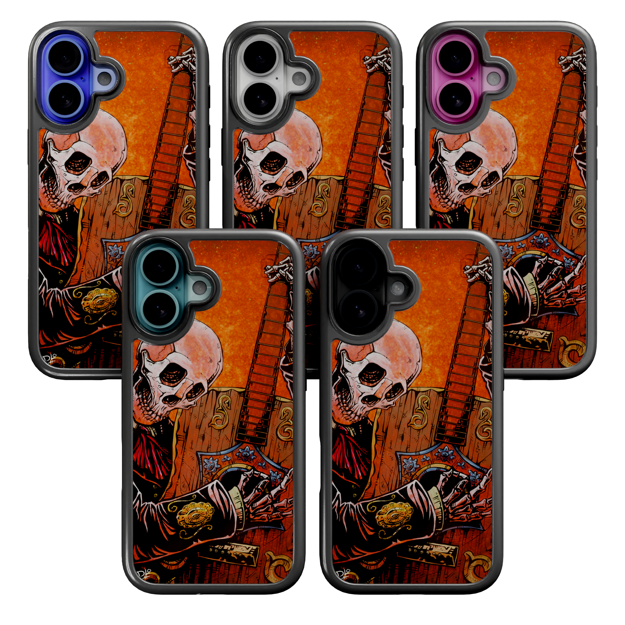 El Guitarrista by David Lozeau | iPhone 16 Series | Shock-Absorbent MagSafe® Case iPhone 16 Pro Max / Onyx Black