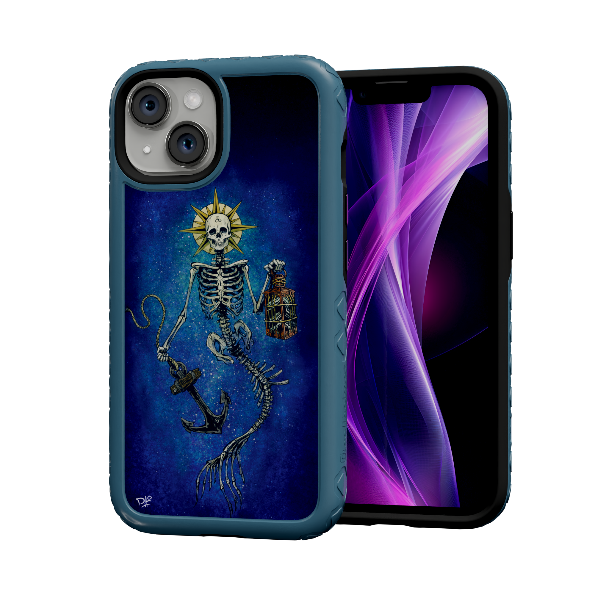 Lighting The Way by David Lozeau | iPhone 14 Series | Shock-Absorbent MagSafe® Case iPhone 14 / Deep Sea Blue