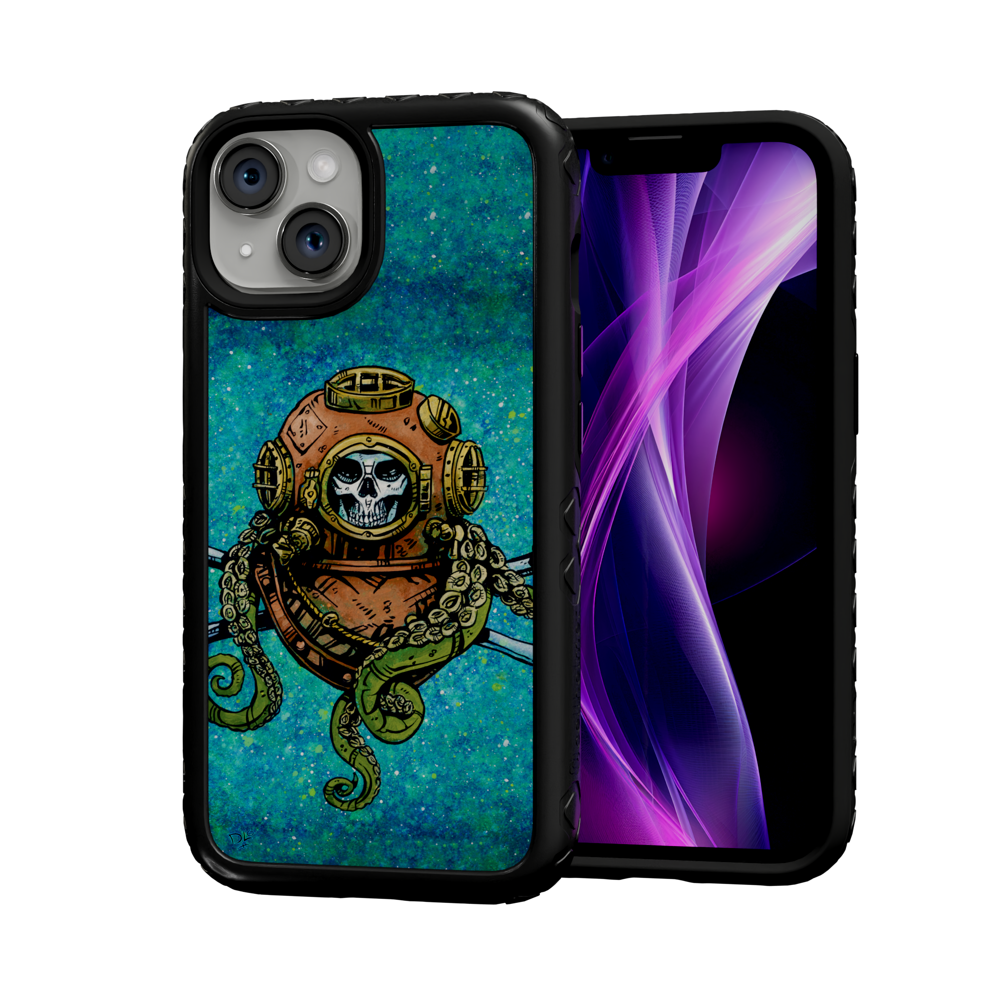 Diver Down by David Lozeau | iPhone 14 Series | Shock-Absorbent MagSafe® Case iPhone 14 / Onyx Black