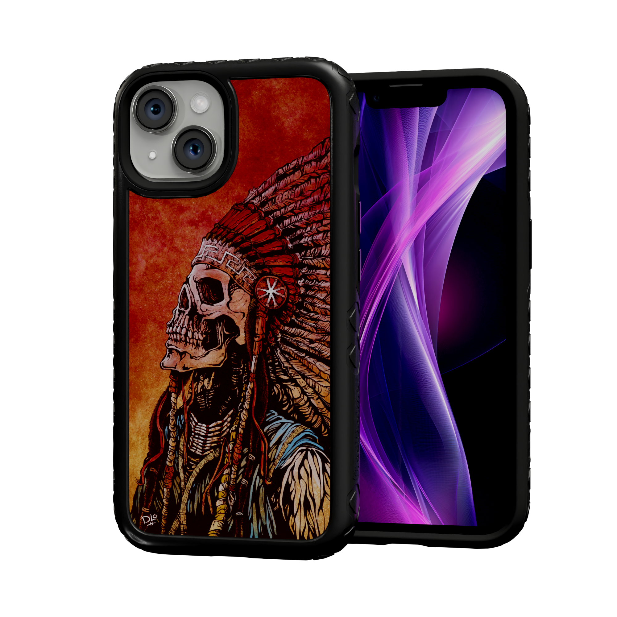 Spirit of a Nation by David Lozeau | iPhone 14 Series | Shock-Absorbent MagSafe® Case iPhone 14 / Onyx Black