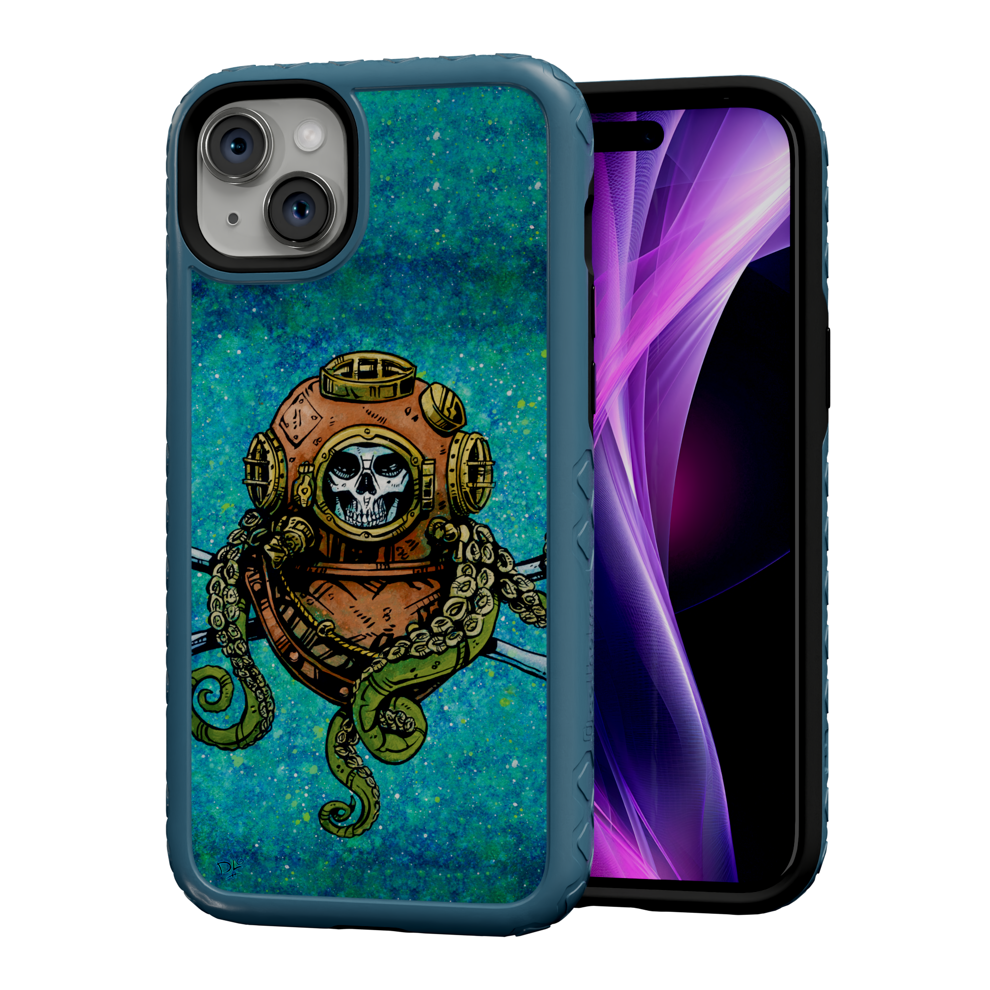 Diver Down by David Lozeau | iPhone 14 Series | Shock-Absorbent MagSafe® Case iPhone 14 Plus / Deep Sea Blue