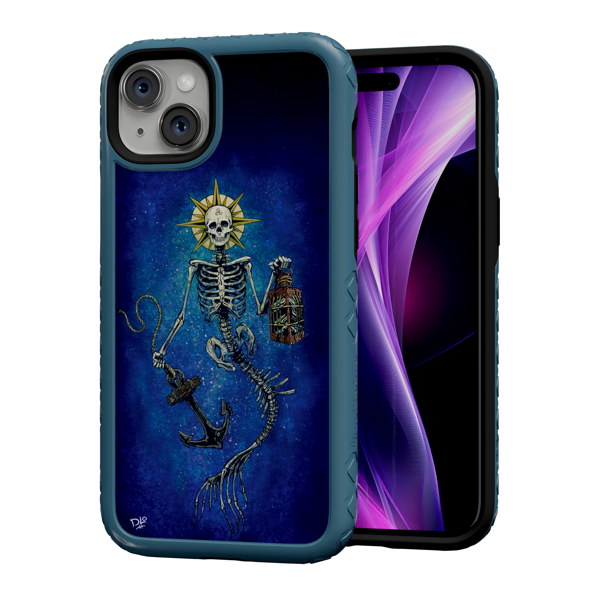 Lighting The Way by David Lozeau | iPhone 14 Series | Shock-Absorbent MagSafe® Case iPhone 14 Plus / Deep Sea Blue