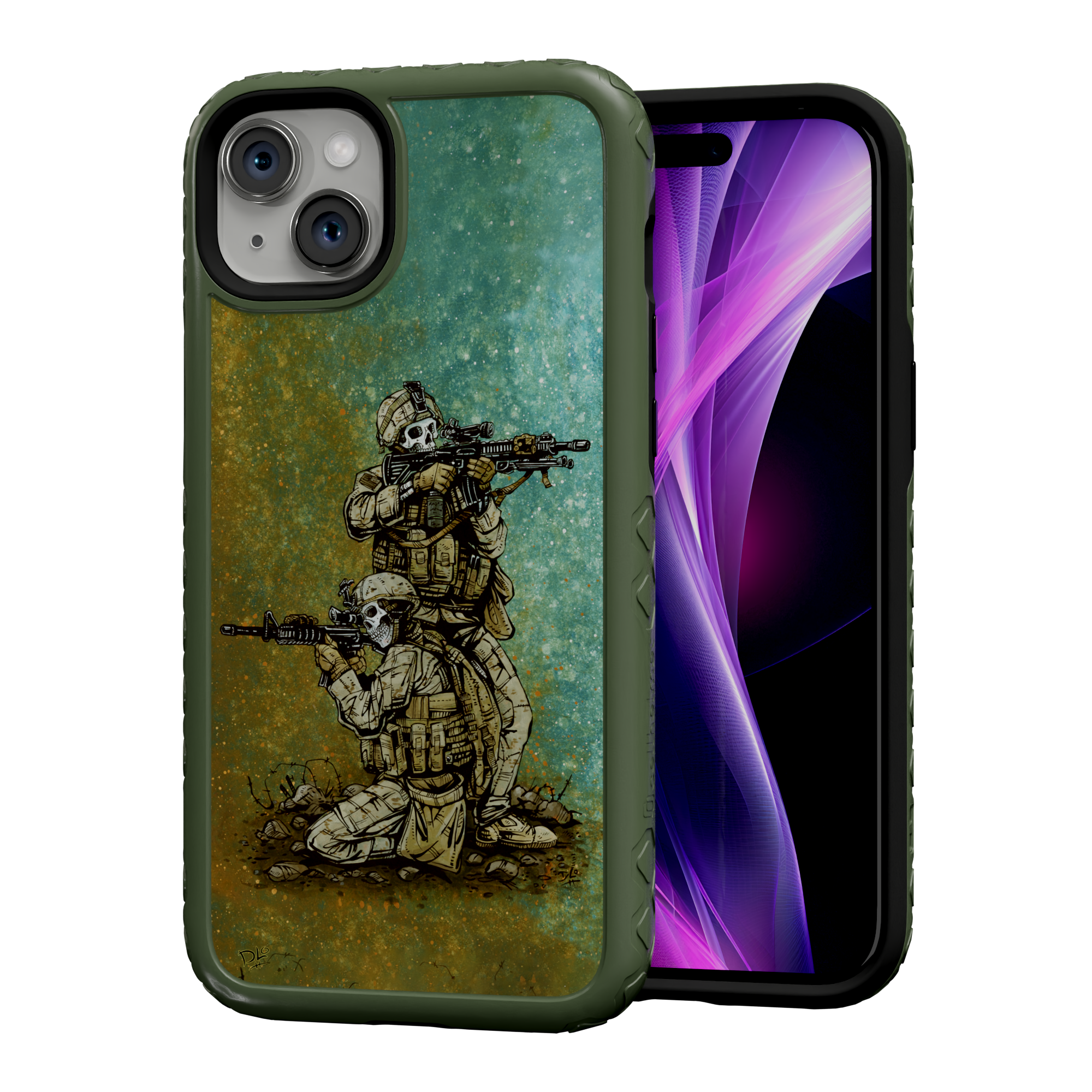 Got Your Six by David Lozeau | iPhone 14 Series | Shock-Absorbent MagSafe® Case iPhone 14 Plus / Olive Drab Green