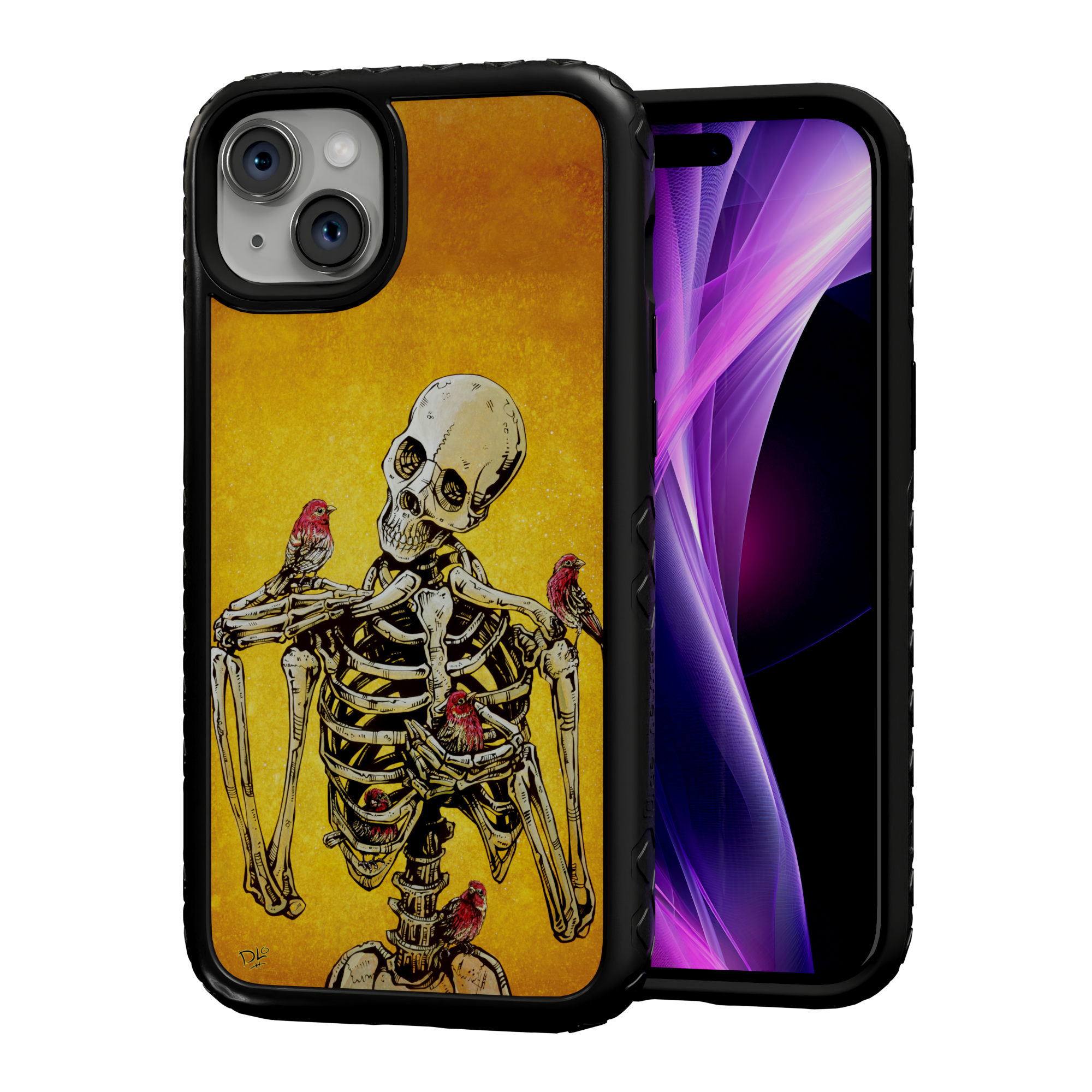 Birds of A Feather by David Lozeau | iPhone 14 Series | Shock-Absorbent MagSafe® Case iPhone 14 Plus / Onyx Black