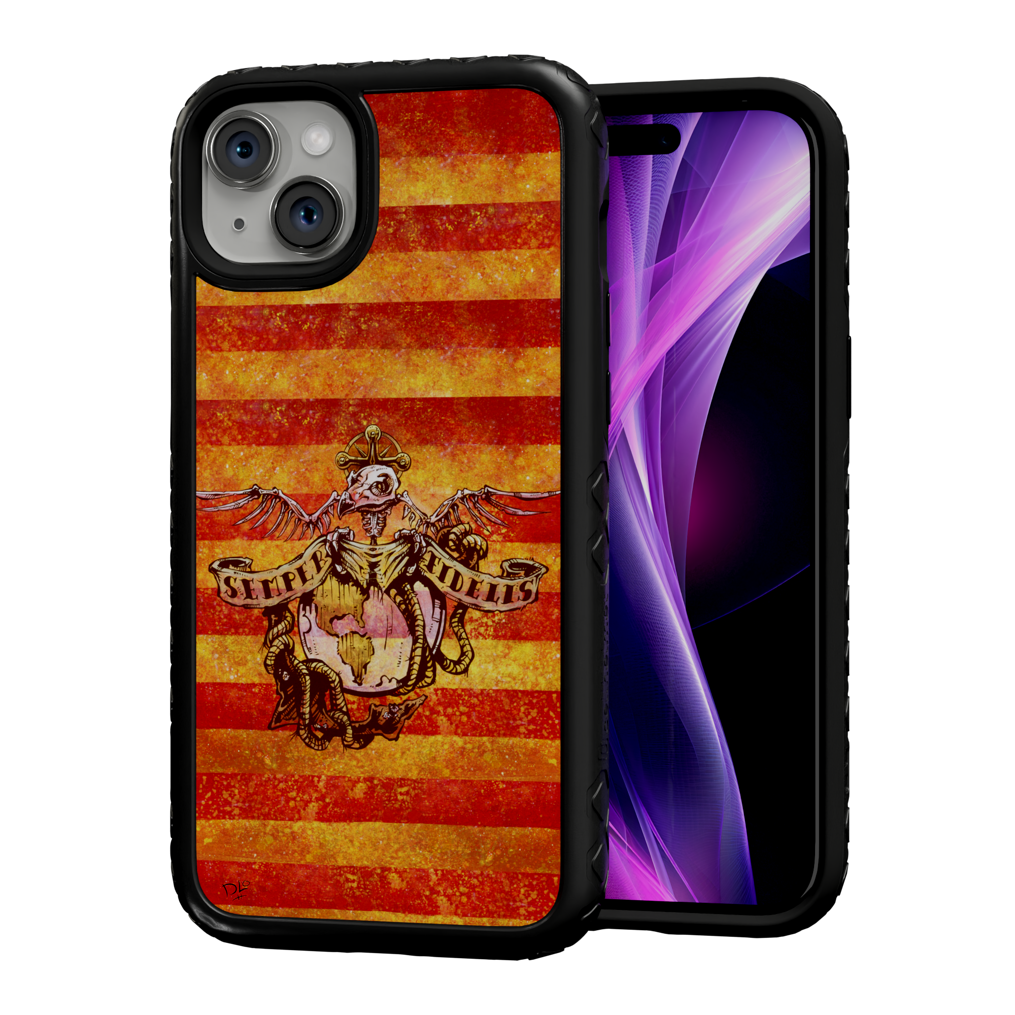 Semper Fidelis by David Lozeau | iPhone 14 Series | Shock-Absorbent MagSafe® Case iPhone 14 Plus / Onyx Black