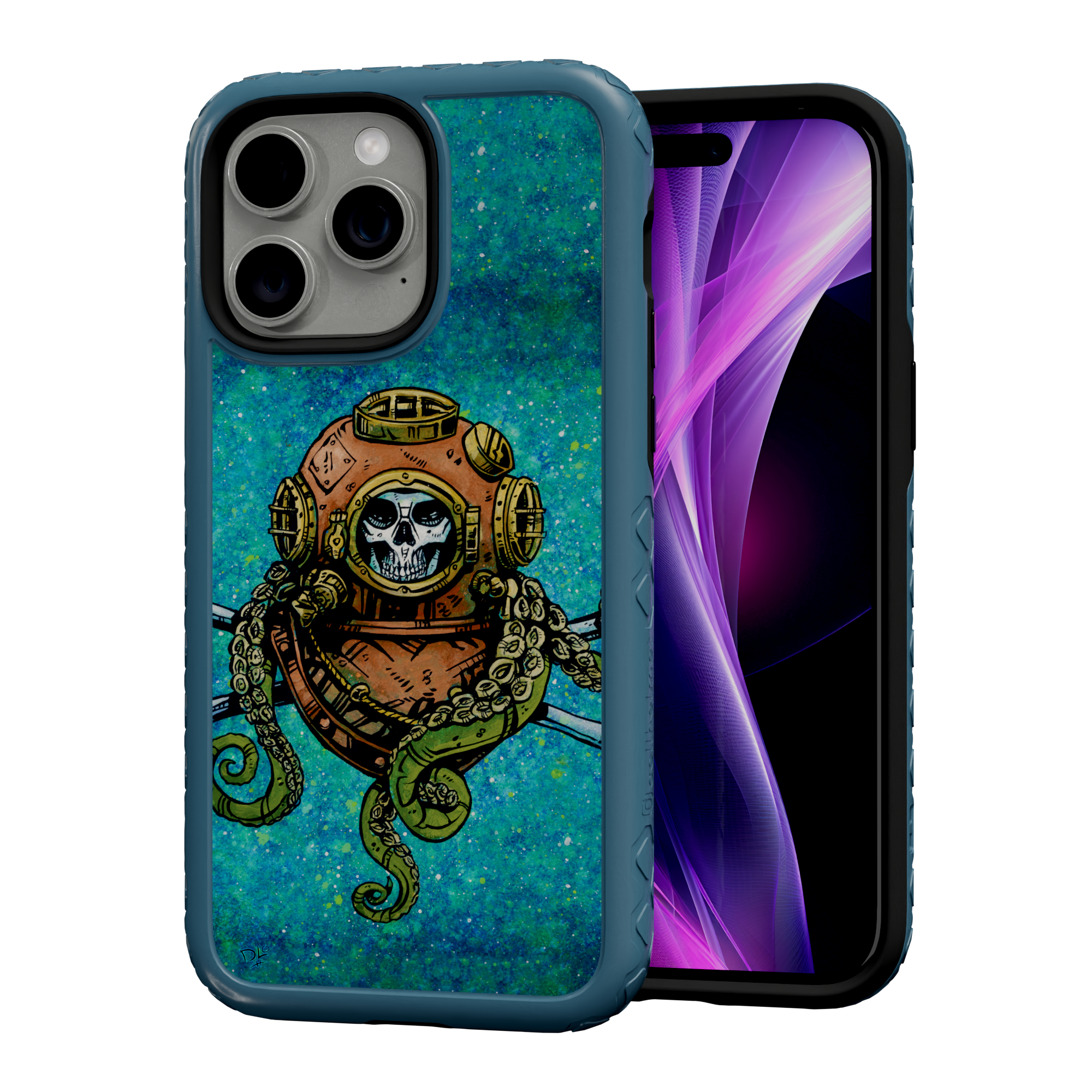 Diver Down by David Lozeau | iPhone 14 Series | Shock-Absorbent MagSafe® Case iPhone 14 Pro Max / Deep Sea Blue