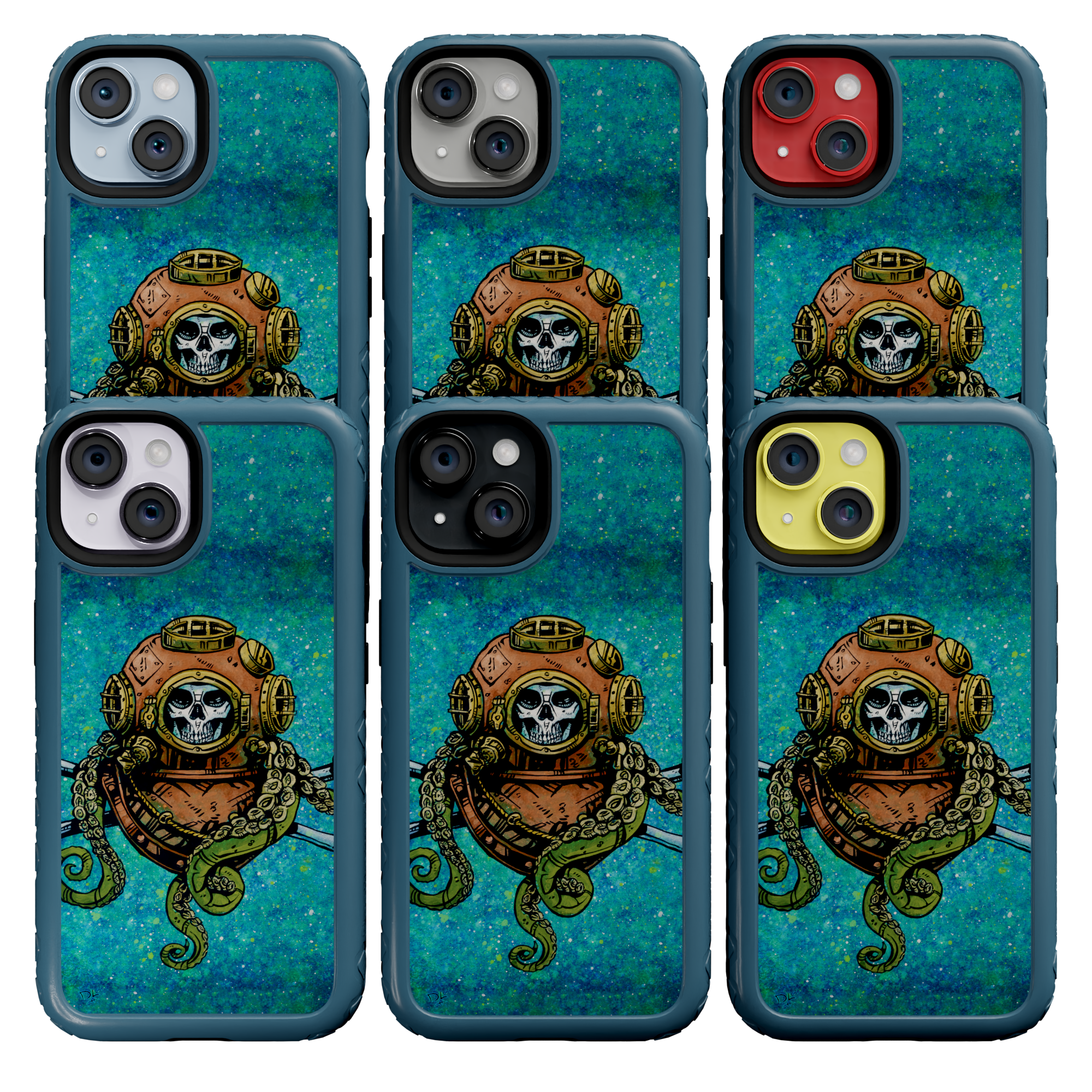 Diver Down by David Lozeau | iPhone 14 Series | Shock-Absorbent MagSafe® Case iPhone 14 Pro Max / Deep Sea Blue