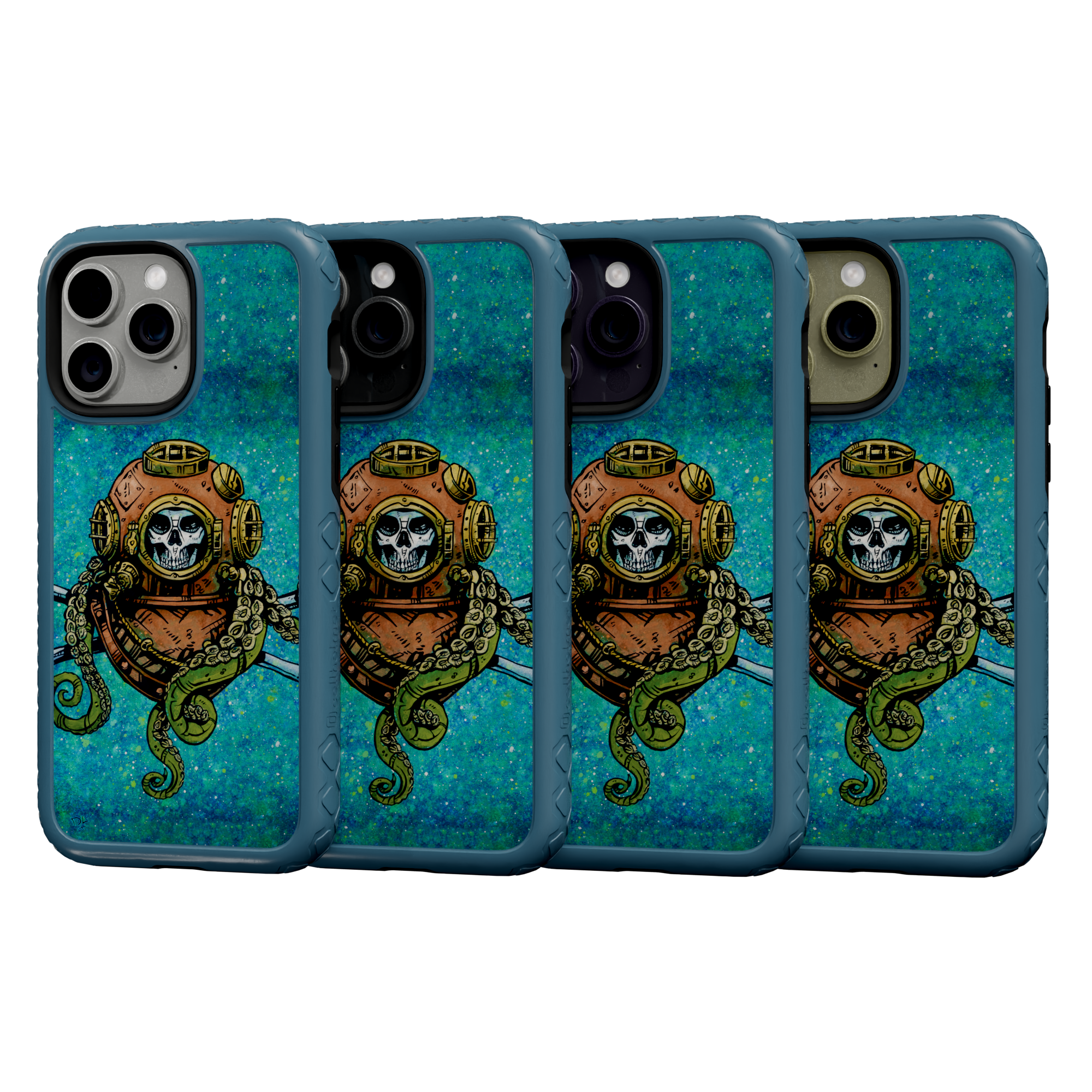 Diver Down by David Lozeau | iPhone 14 Series | Shock-Absorbent MagSafe® Case iPhone 14 Pro Max / Deep Sea Blue