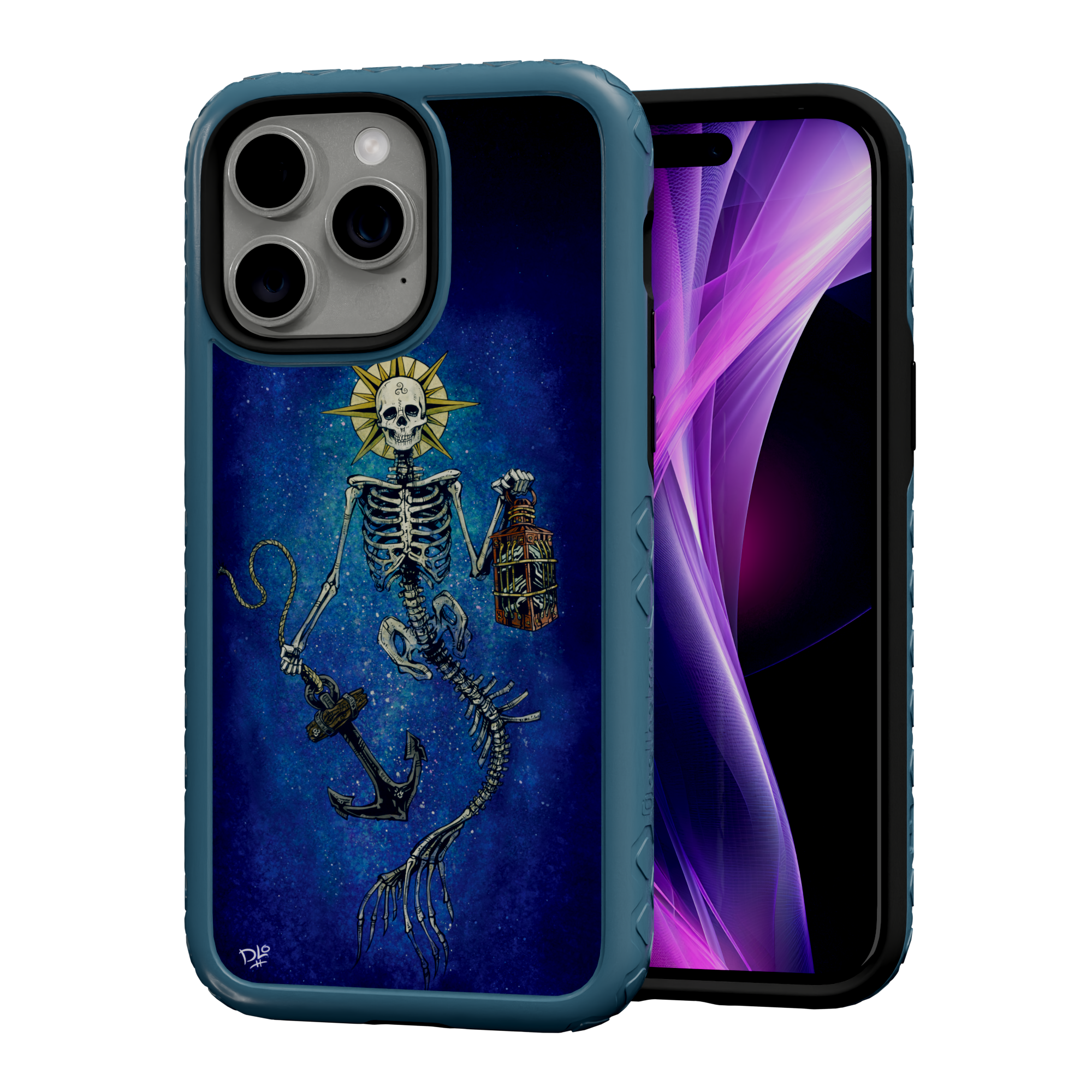 Lighting The Way by David Lozeau | iPhone 14 Series | Shock-Absorbent MagSafe® Case iPhone 14 Pro Max / Deep Sea Blue