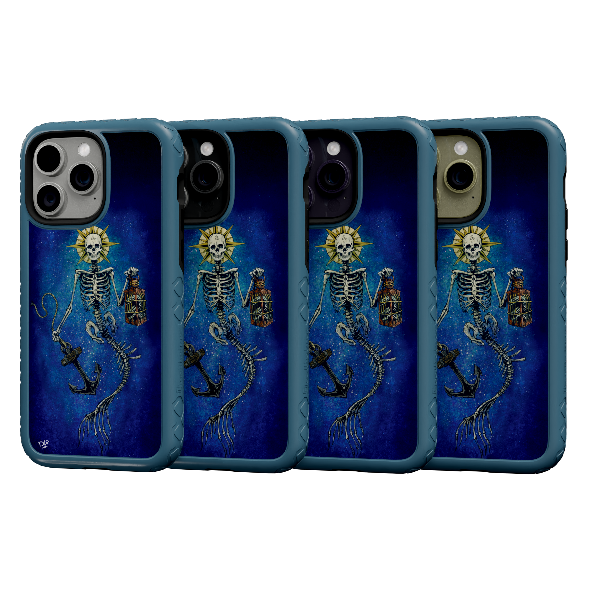 Lighting The Way by David Lozeau | iPhone 14 Series | Shock-Absorbent MagSafe® Case iPhone 14 Pro Max / Deep Sea Blue