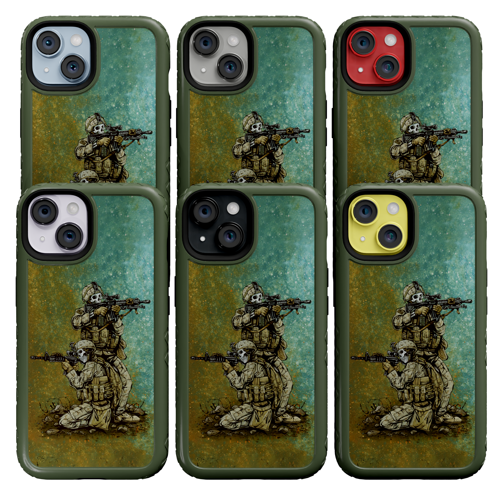 Got Your Six by David Lozeau | iPhone 14 Series | Shock-Absorbent MagSafe® Case iPhone 14 Pro Max / Olive Drab Green