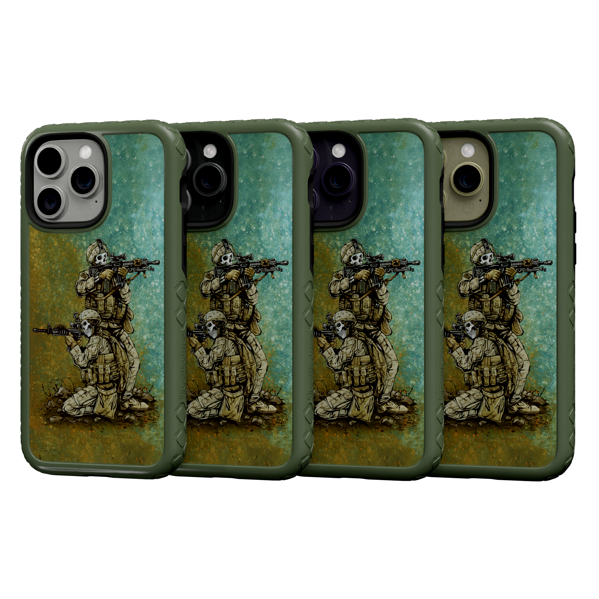 Got Your Six by David Lozeau | iPhone 14 Series | Shock-Absorbent MagSafe® Case iPhone 14 Pro Max / Olive Drab Green