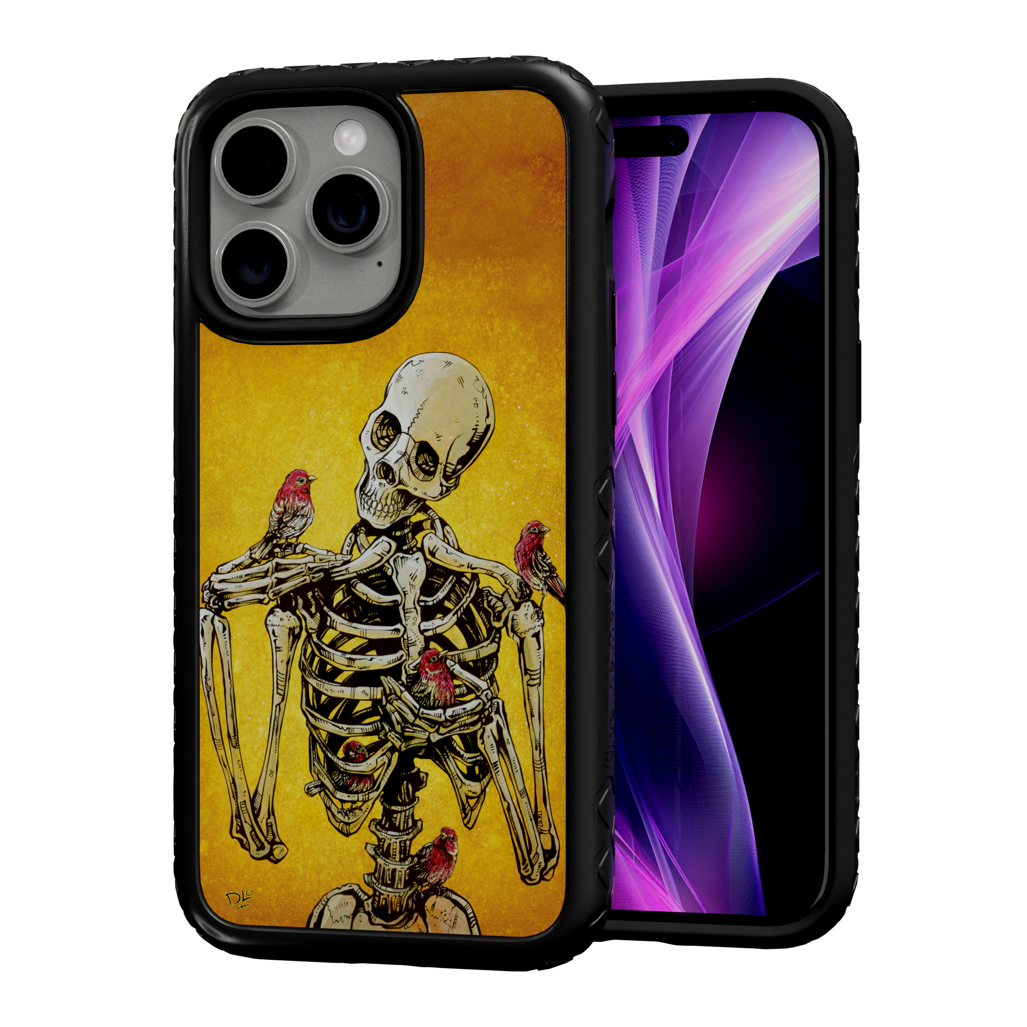 Birds of A Feather by David Lozeau | iPhone 14 Series | Shock-Absorbent MagSafe® Case iPhone 14 Pro Max / Onyx Black