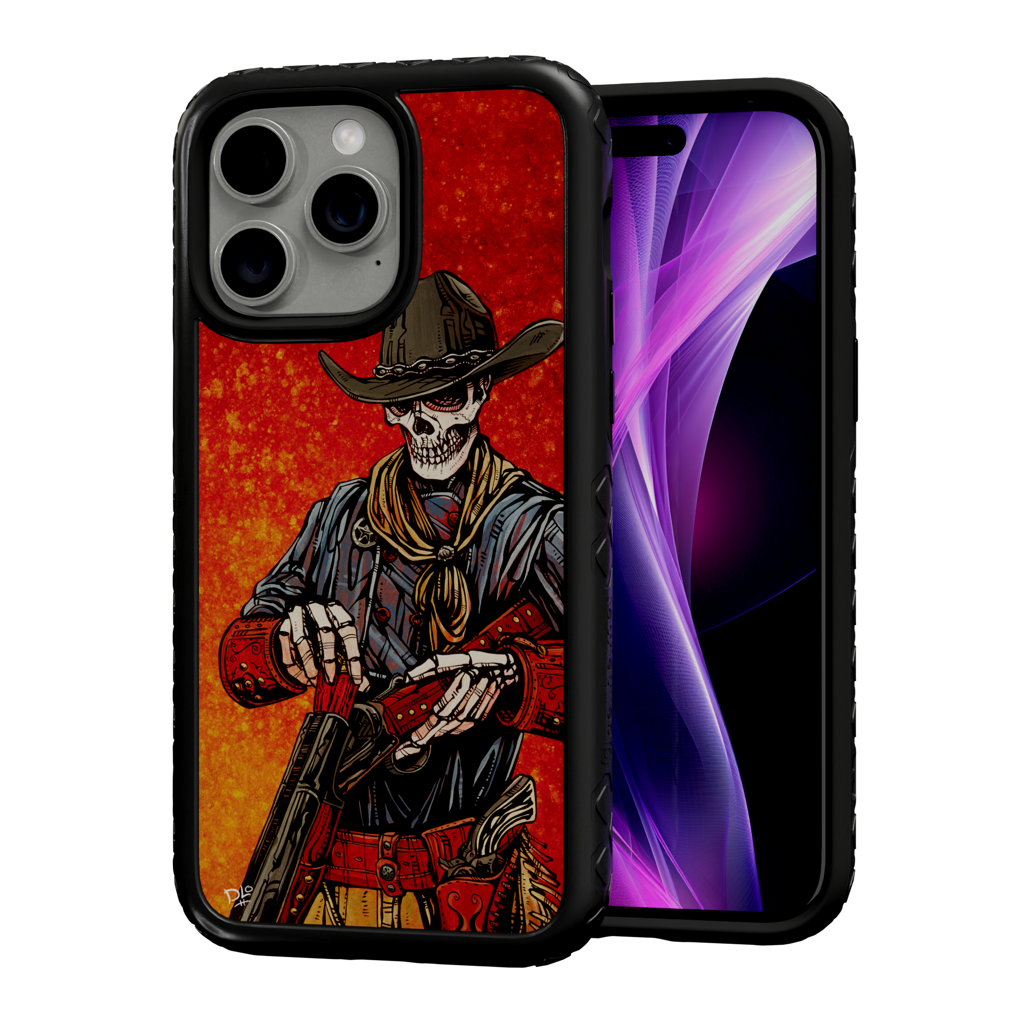 Double Barrel by David Lozeau | iPhone 14 Series | Shock-Absorbent MagSafe® Case iPhone 14 Pro Max / Onyx Black