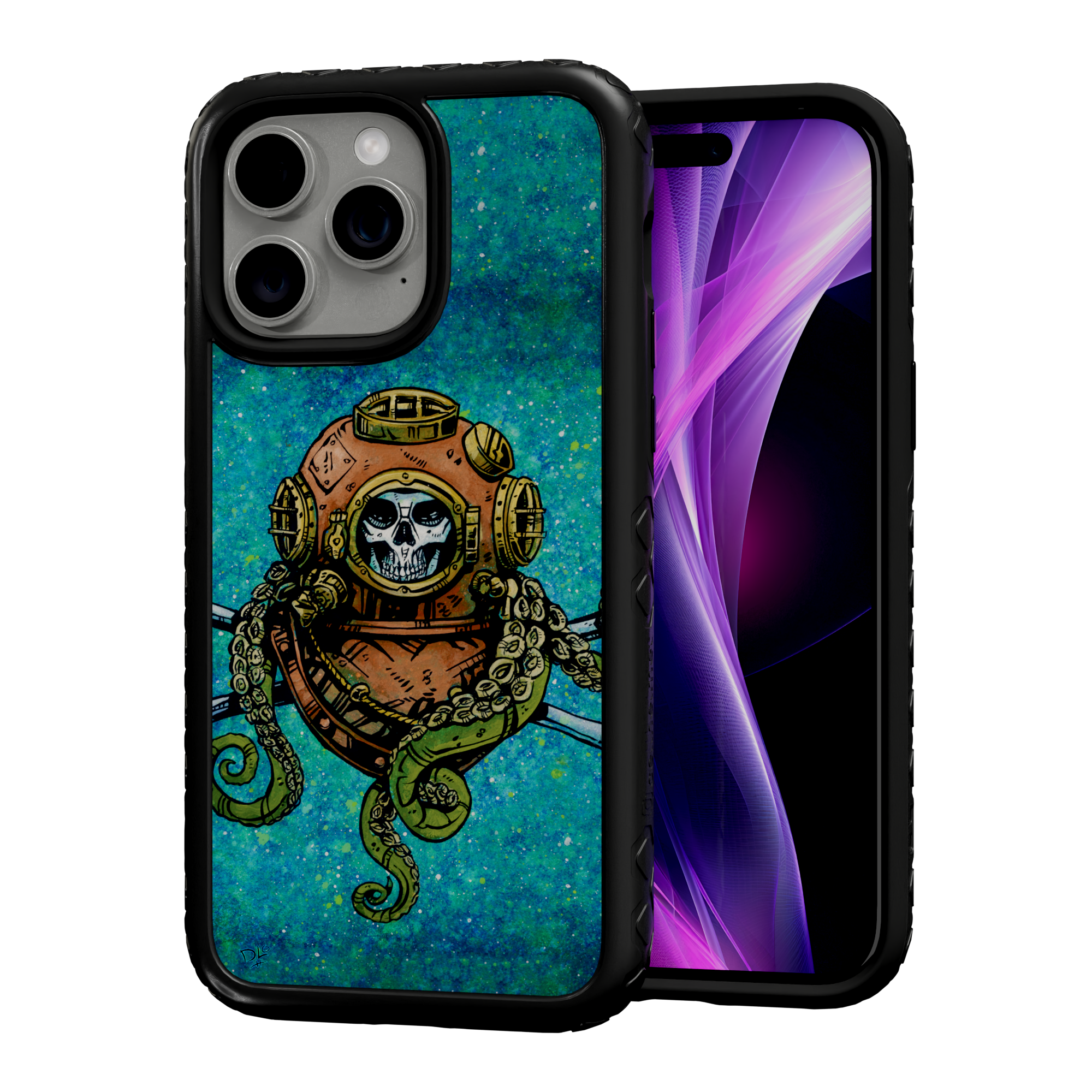 Diver Down by David Lozeau | iPhone 14 Series | Shock-Absorbent MagSafe® Case iPhone 14 Pro Max / Onyx Black