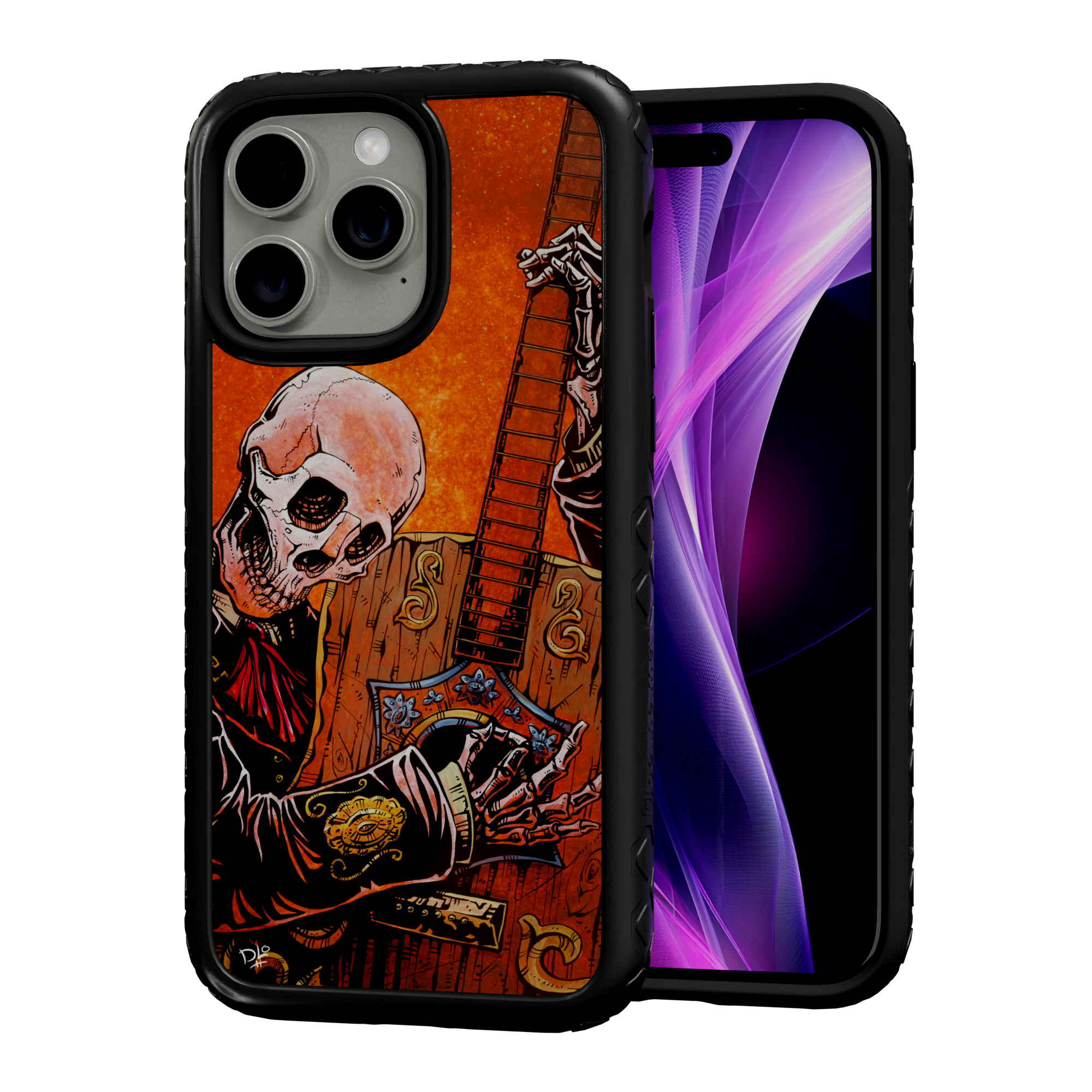 El Guitarrista by David Lozeau | iPhone 14 Series | Shock-Absorbent MagSafe® Case iPhone 14 Pro Max / Onyx Black