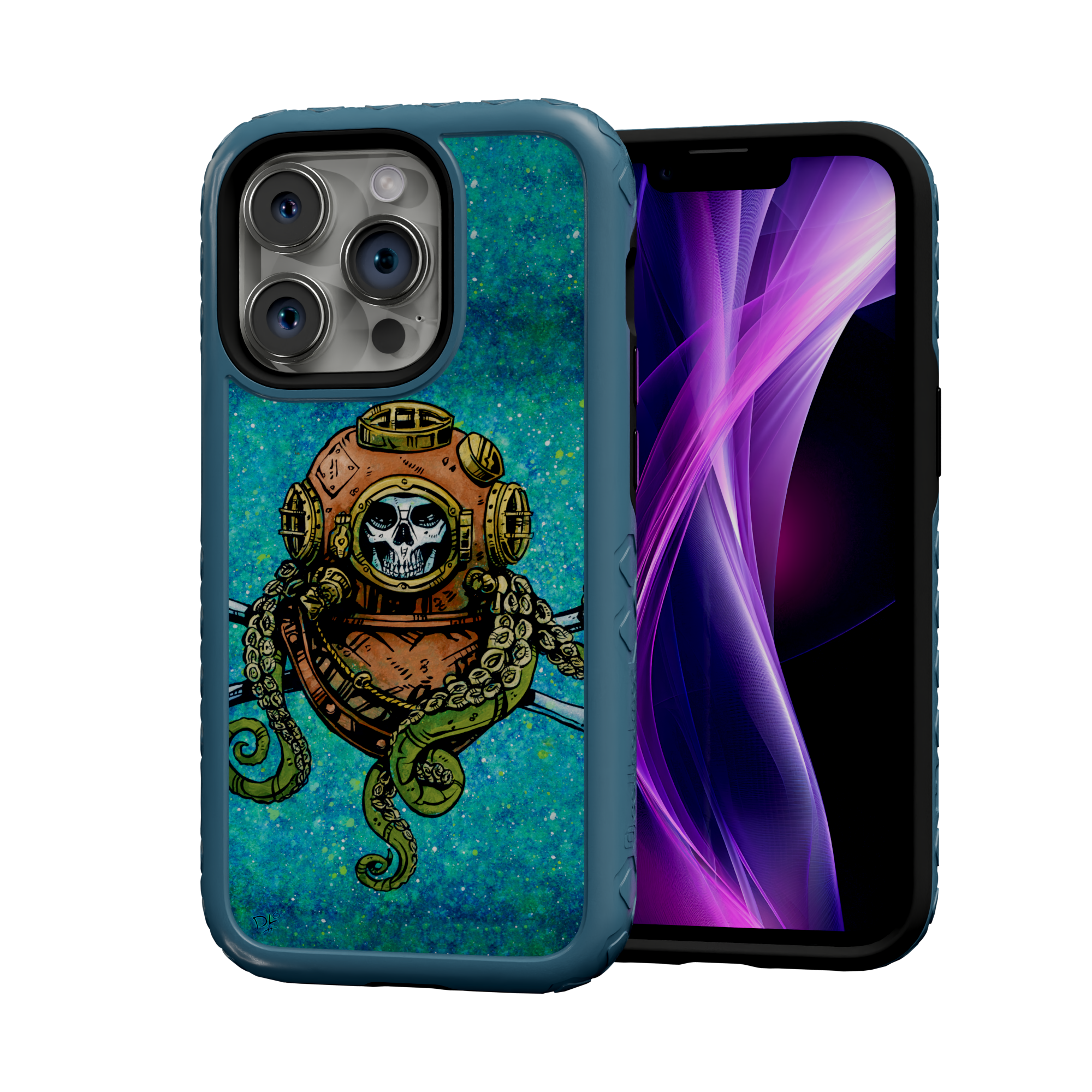 Diver Down by David Lozeau | iPhone 14 Series | Shock-Absorbent MagSafe® Case iPhone 14 Pro / Deep Sea Blue