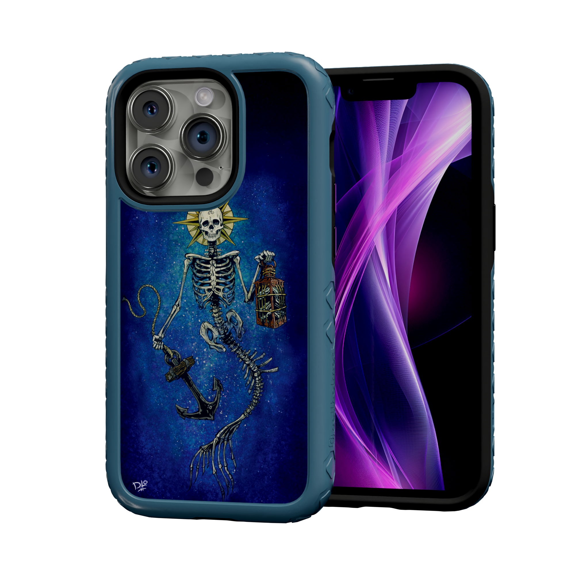 Lighting The Way by David Lozeau | iPhone 14 Series | Shock-Absorbent MagSafe® Case iPhone 14 Pro / Deep Sea Blue