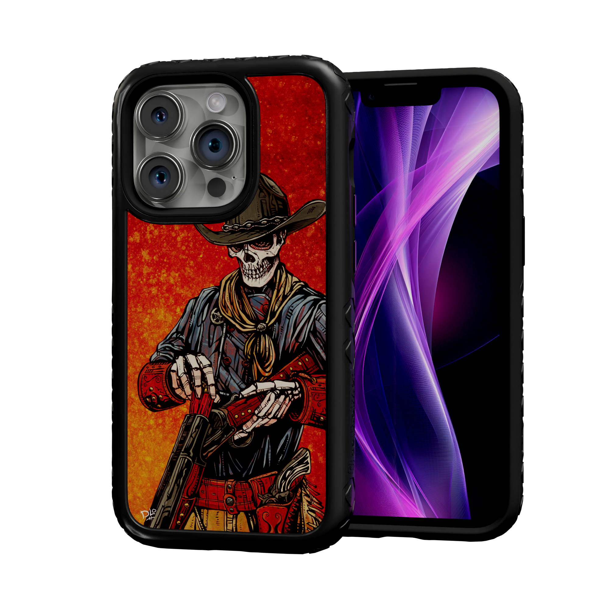 Double Barrel by David Lozeau | iPhone 14 Series | Shock-Absorbent MagSafe® Case iPhone 14 Pro / Onyx Black