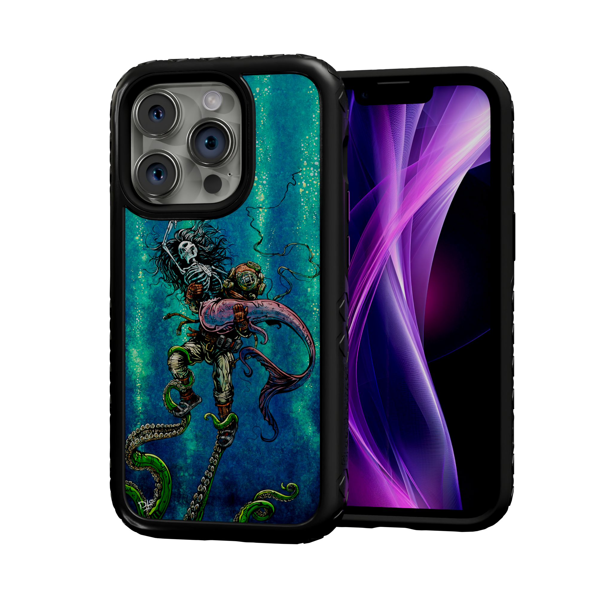 Catch or Release by David Lozeau | iPhone 14 Series | Shock-Absorbent MagSafe® Case iPhone 14 Pro / Onyx Black