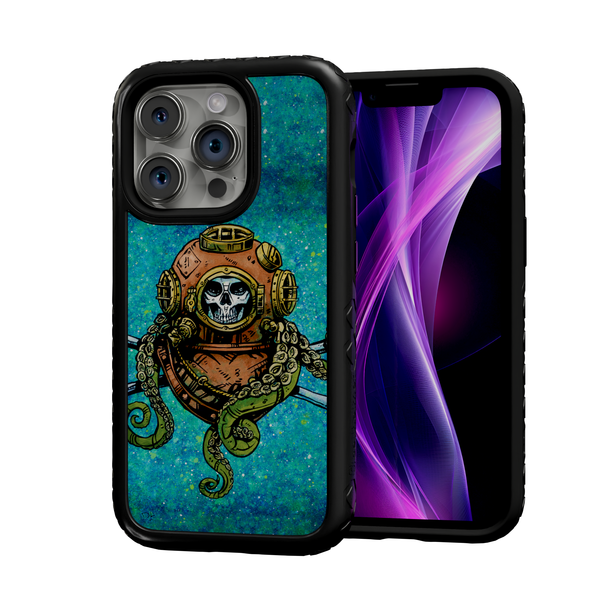 Diver Down by David Lozeau | iPhone 14 Series | Shock-Absorbent MagSafe® Case iPhone 14 Pro / Onyx Black