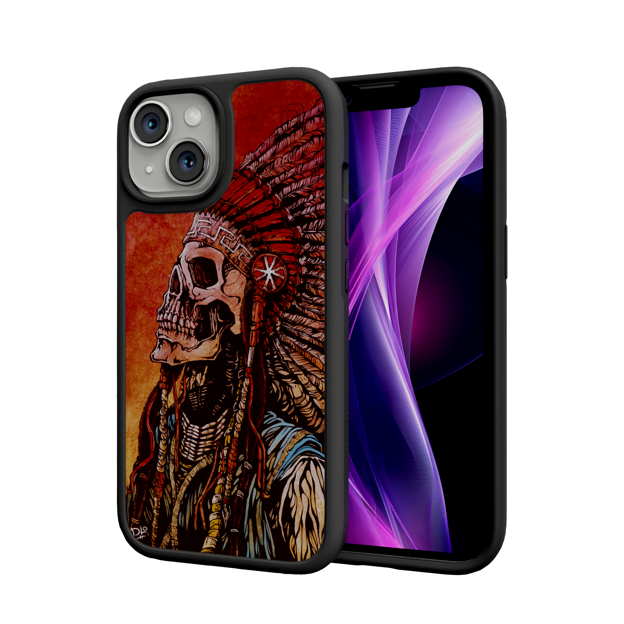 Spirit of a Nation by David Lozeau | iPhone 15 Series | Shock-Absorbent MagSafe® Case iPhone 15 / Onyx Black