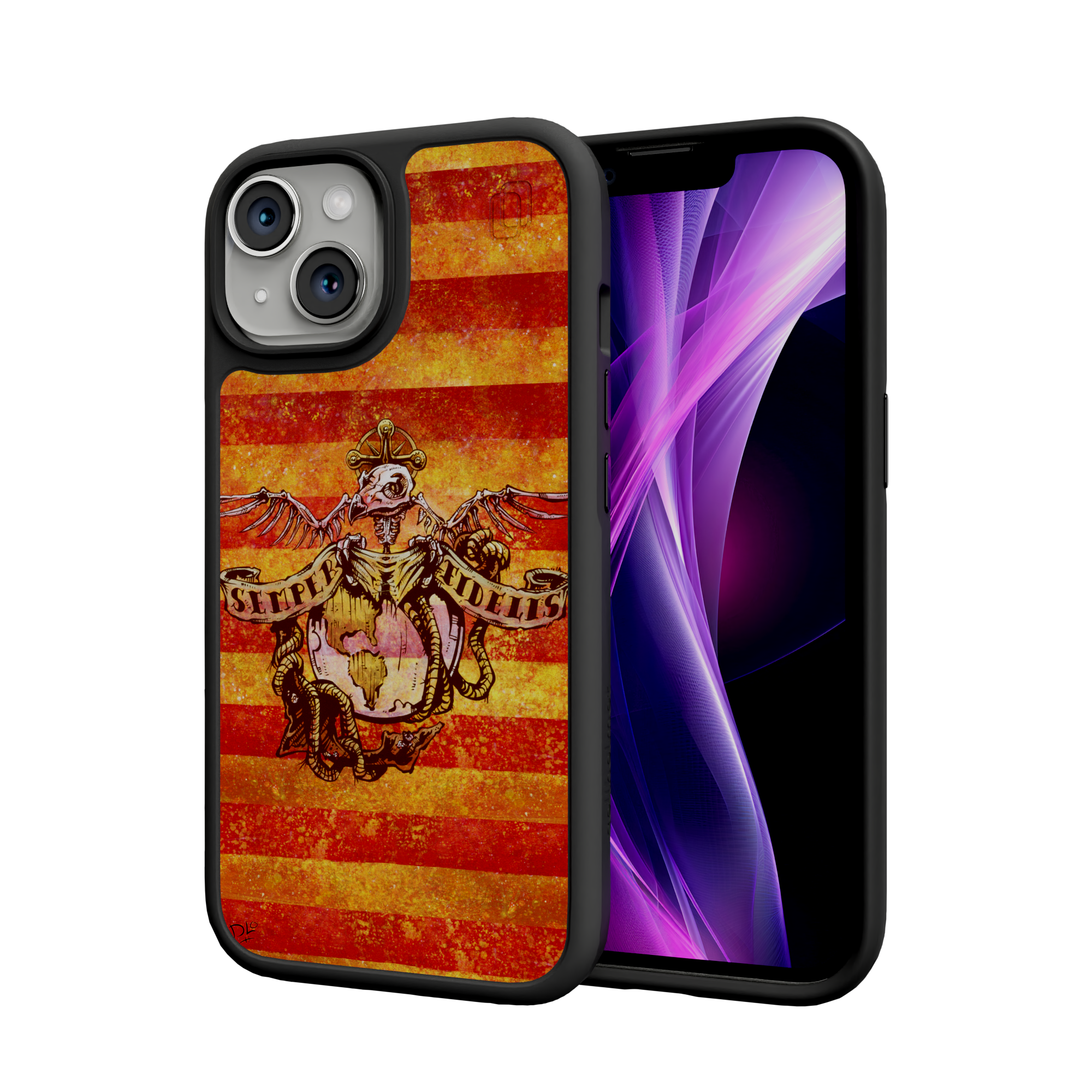 Semper Fidelis by David Lozeau | iPhone 15 Series | Shock-Absorbent MagSafe® Case iPhone 15 / Onyx Black