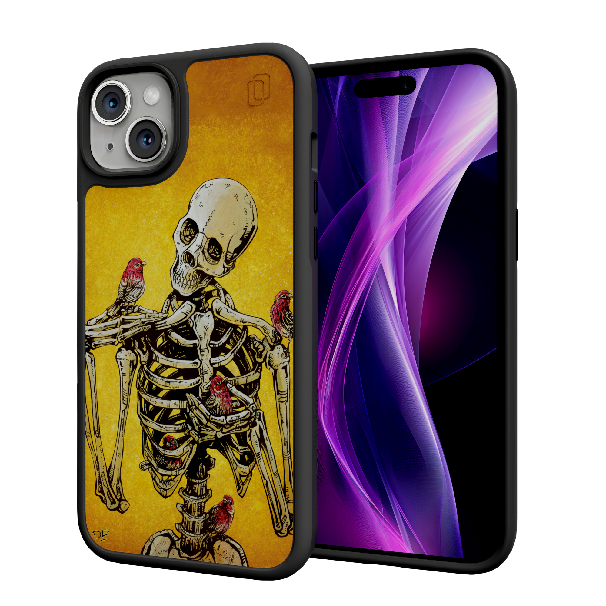 Birds of A Feather by David Lozeau | iPhone 15 Series | Shock-Absorbent MagSafe® Case iPhone 15 Plus / Onyx Black