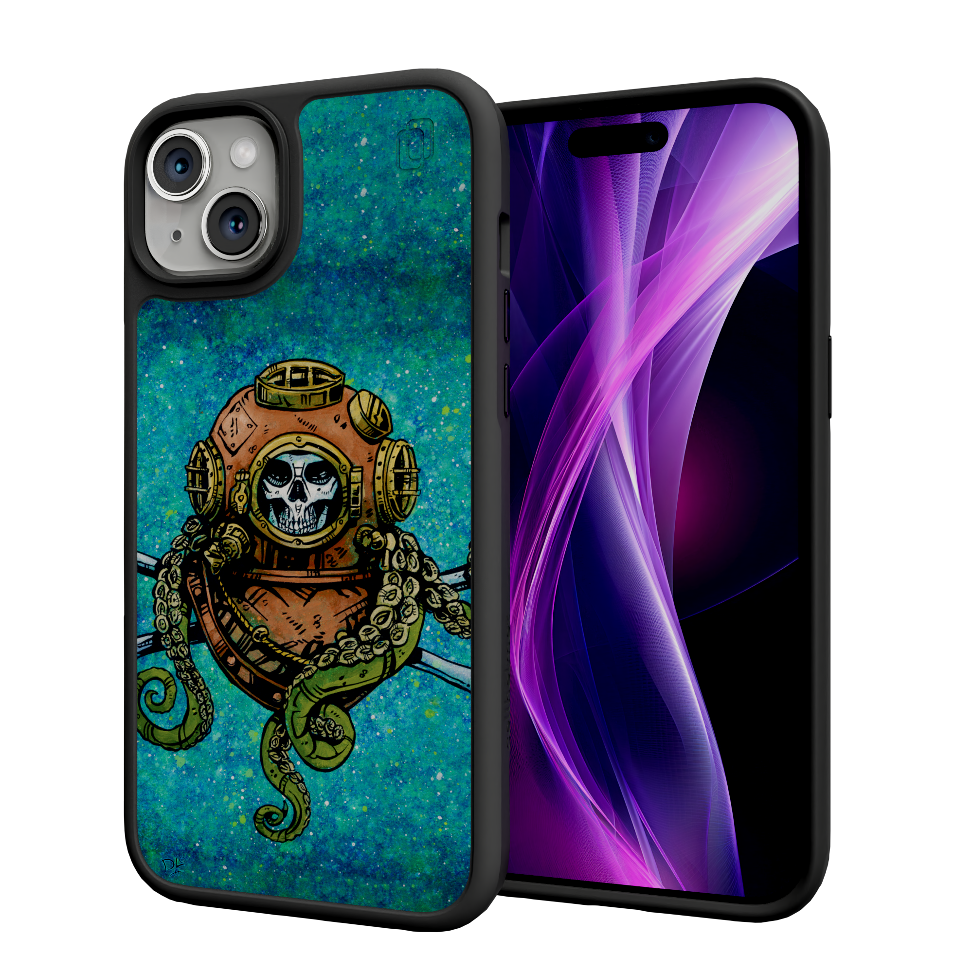 Diver Down by David Lozeau | iPhone 15 Series | Shock-Absorbent MagSafe® Case iPhone 15 Plus / Onyx Black