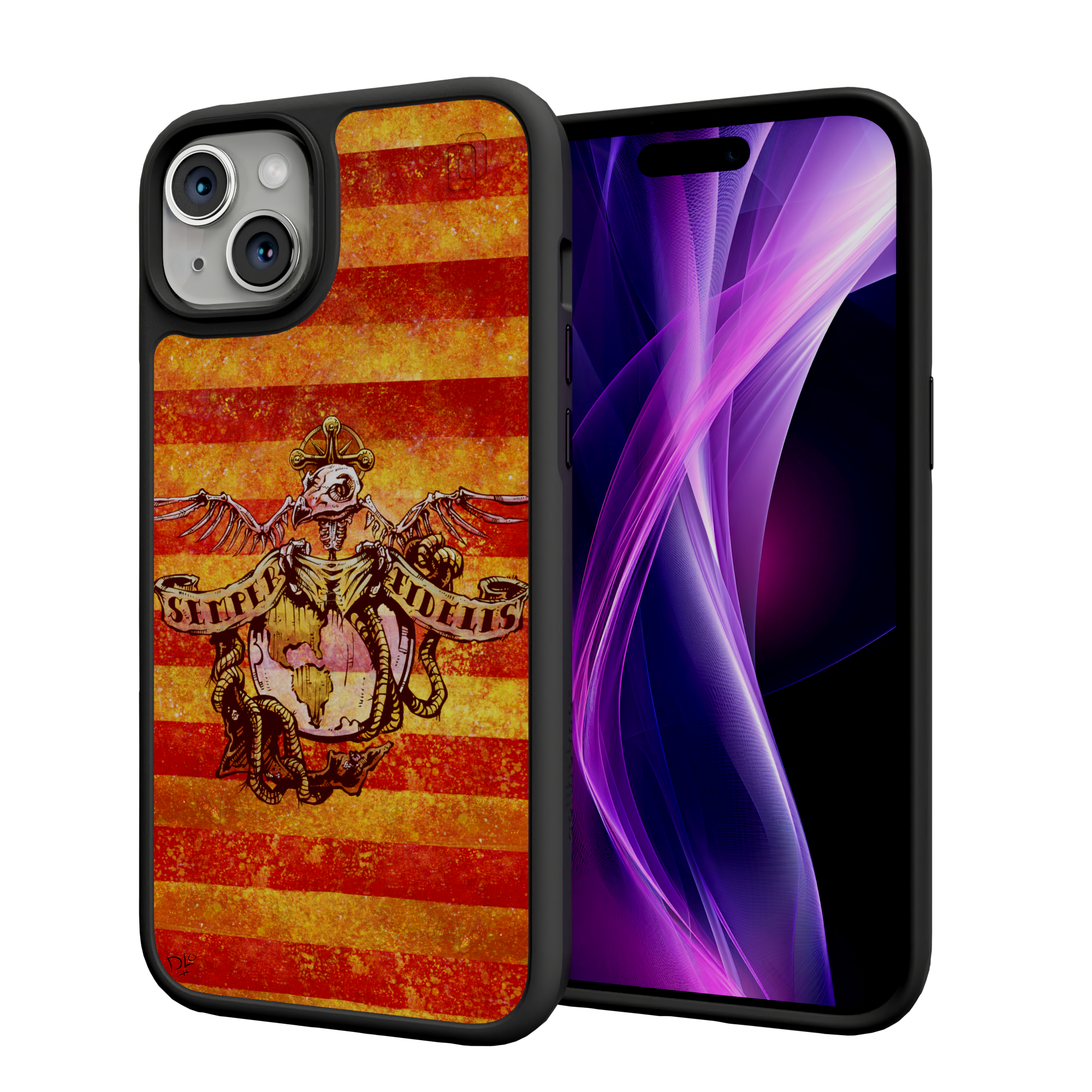 Semper Fidelis by David Lozeau | iPhone 15 Series | Shock-Absorbent MagSafe® Case iPhone 15 Plus / Onyx Black