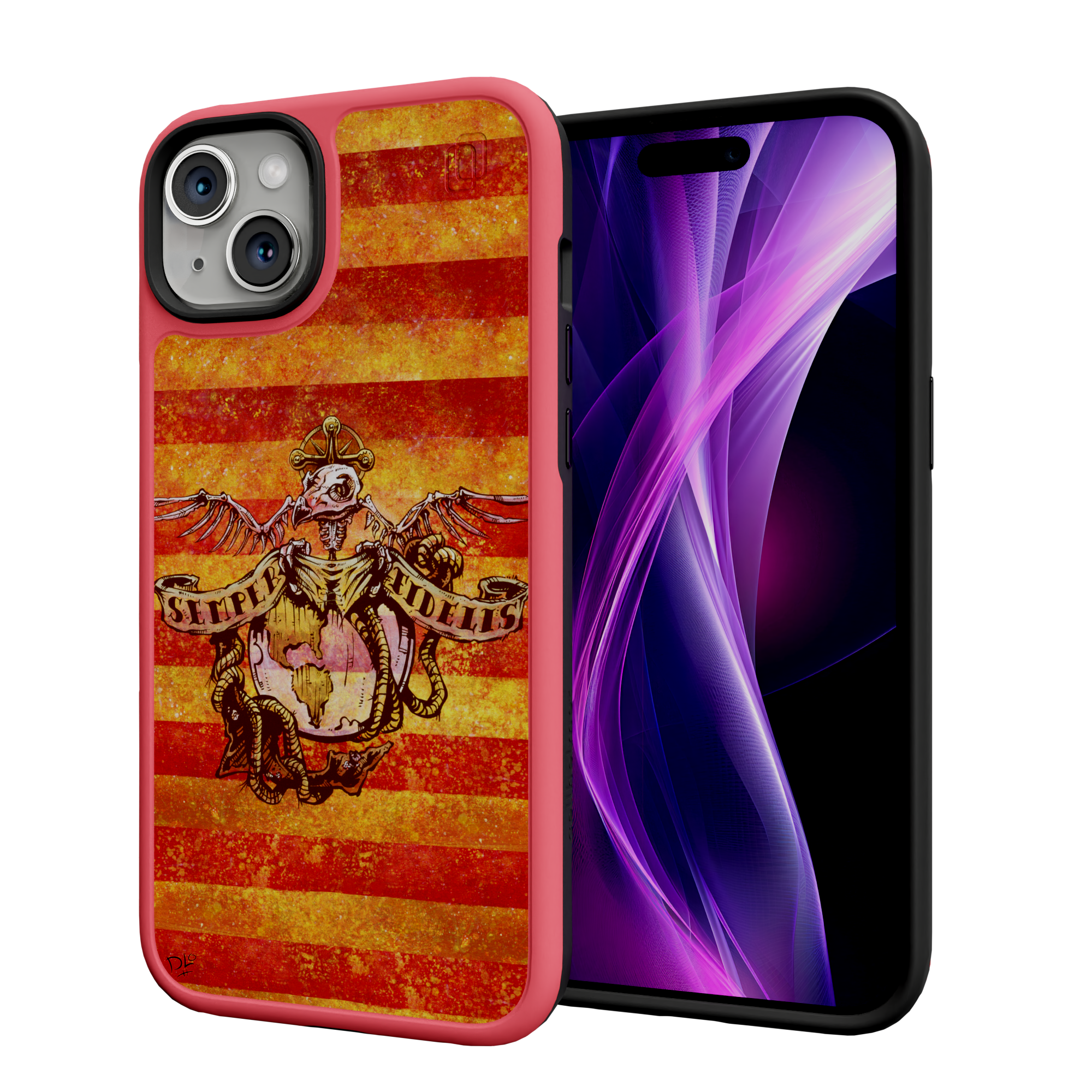 Semper Fidelis by David Lozeau | iPhone 15 Series | Shock-Absorbent MagSafe® Case iPhone 15 Plus / Scarlet Red