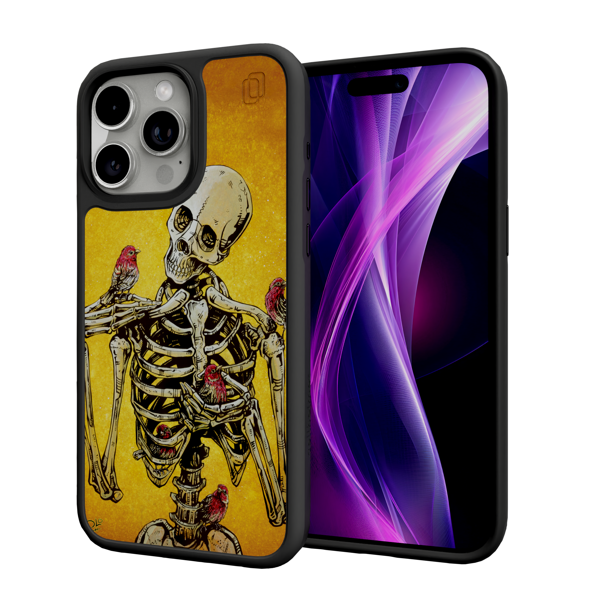 Birds of A Feather by David Lozeau | iPhone 15 Series | Shock-Absorbent MagSafe® Case iPhone 15 Pro Max / Onyx Black