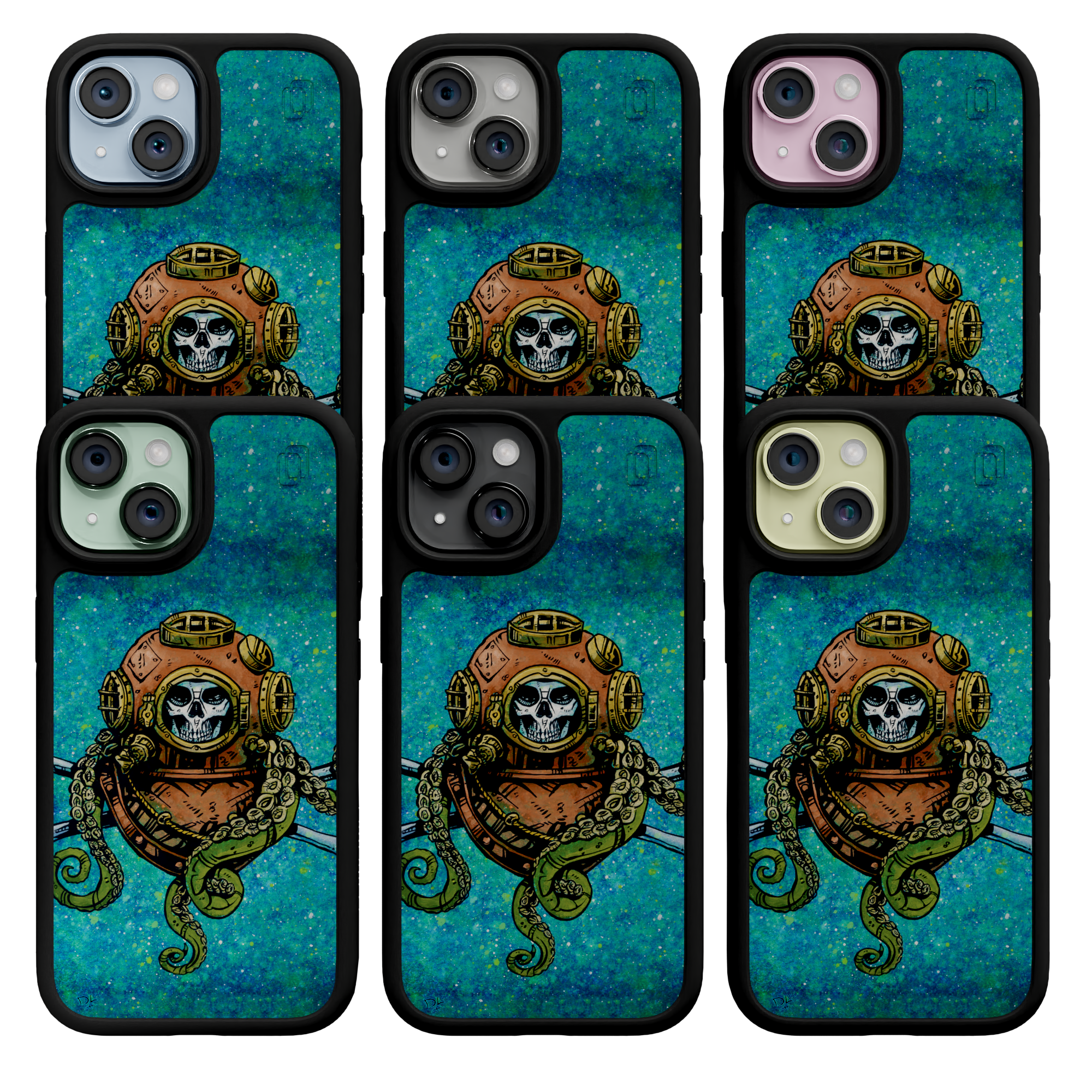 Diver Down by David Lozeau | iPhone 15 Series | Shock-Absorbent MagSafe® Case iPhone 15 Pro Max / Onyx Black