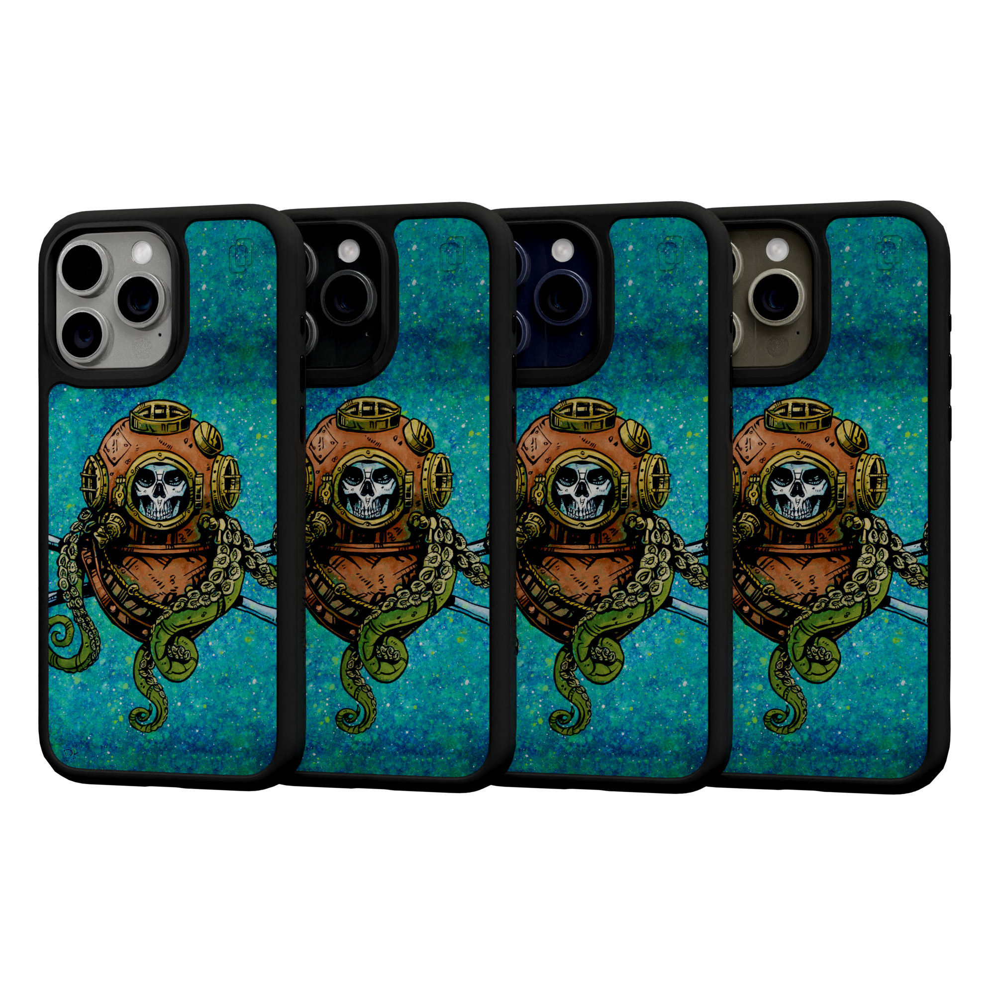 Diver Down by David Lozeau | iPhone 15 Series | Shock-Absorbent MagSafe® Case iPhone 15 Pro Max / Onyx Black