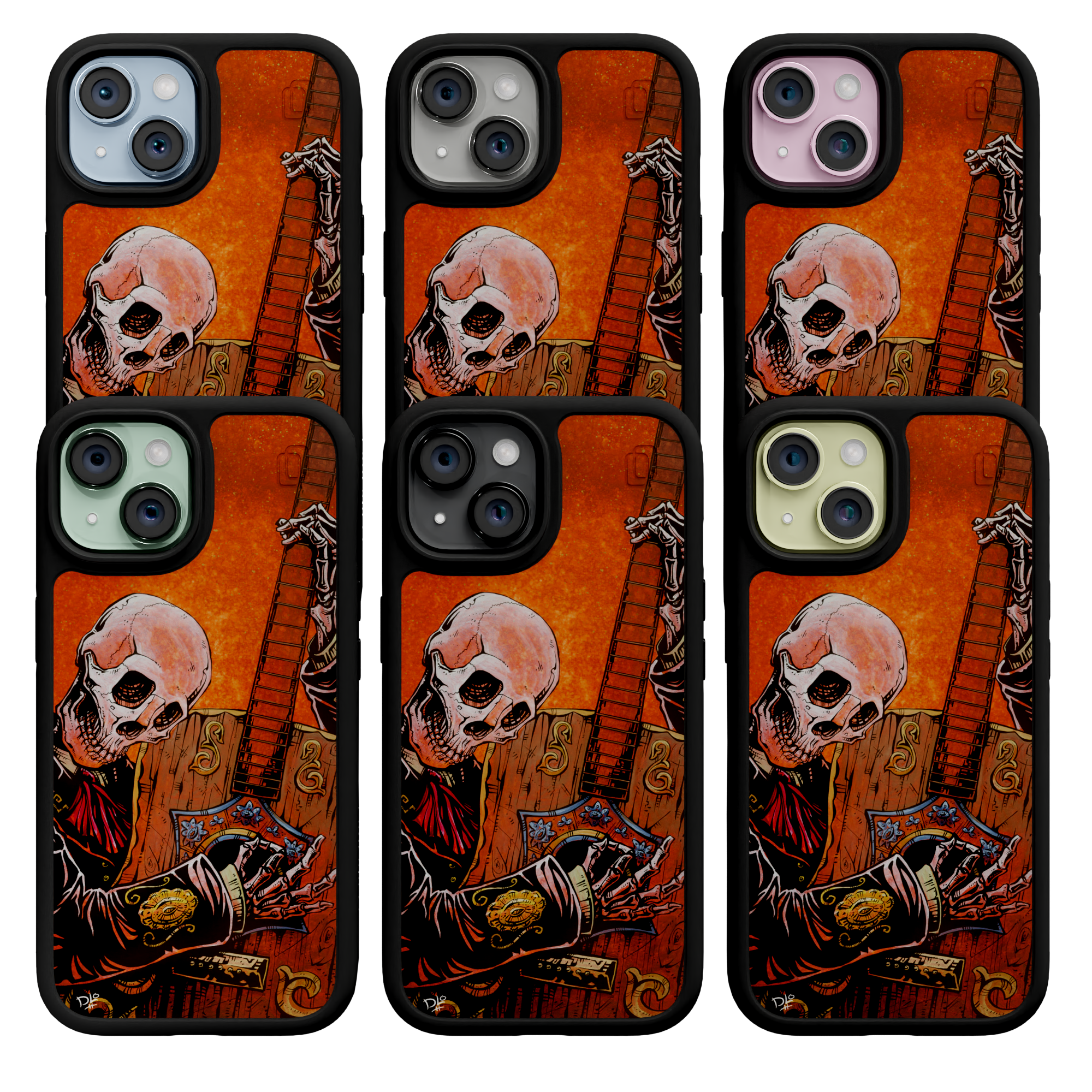 El Guitarrista by David Lozeau | iPhone 15 Series | Shock-Absorbent MagSafe® Case iPhone 15 Pro Max / Onyx Black