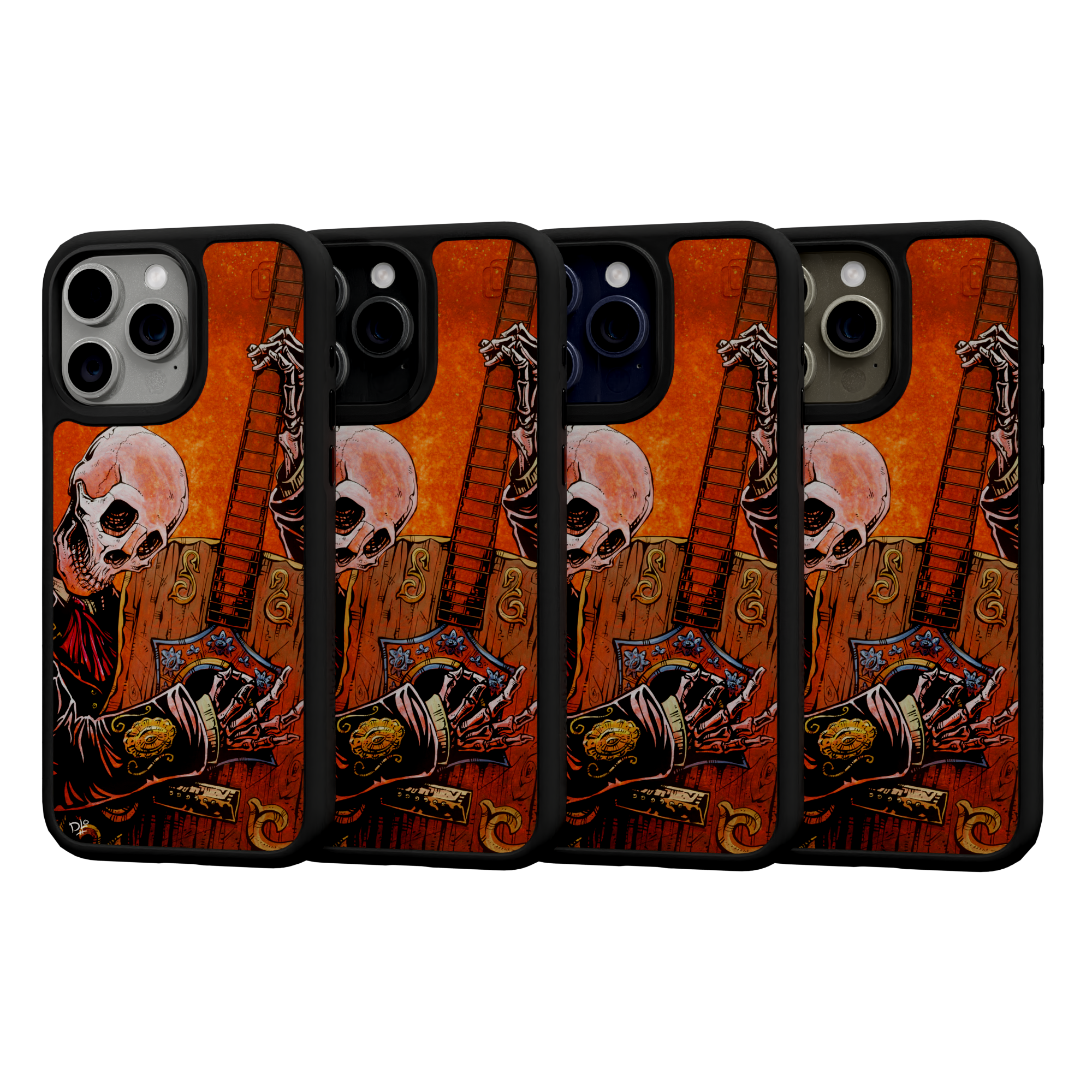 El Guitarrista by David Lozeau | iPhone 15 Series | Shock-Absorbent MagSafe® Case iPhone 15 Pro Max / Onyx Black