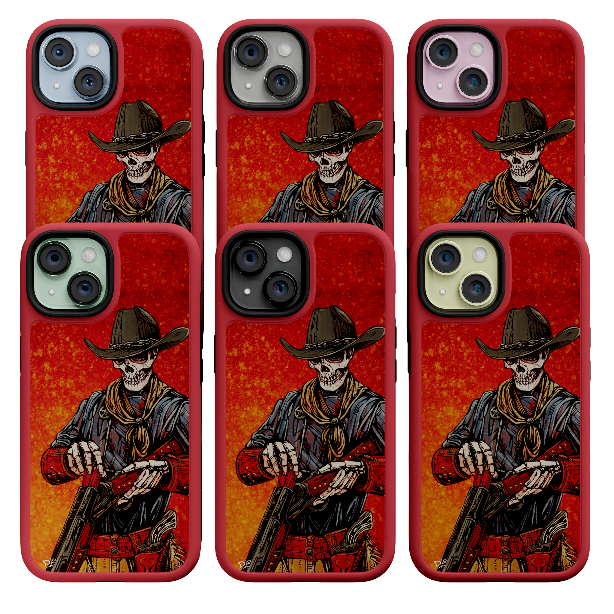 Double Barrel by David Lozeau | iPhone 15 Series | Shock-Absorbent MagSafe® Case iPhone 15 Pro Max / Scarlet Red